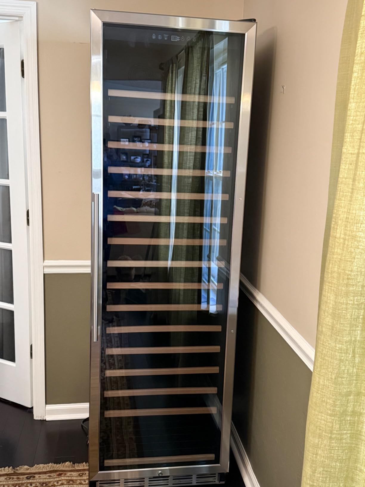 Wine Fridge 24 Inch, 190 Bottles Freestanding or Built-in Wine Cooler Refrigerator with Sliding Rail Shelves, Professional Wine Cellar Low Noise with Upgraded Reversible Door customer photo 1