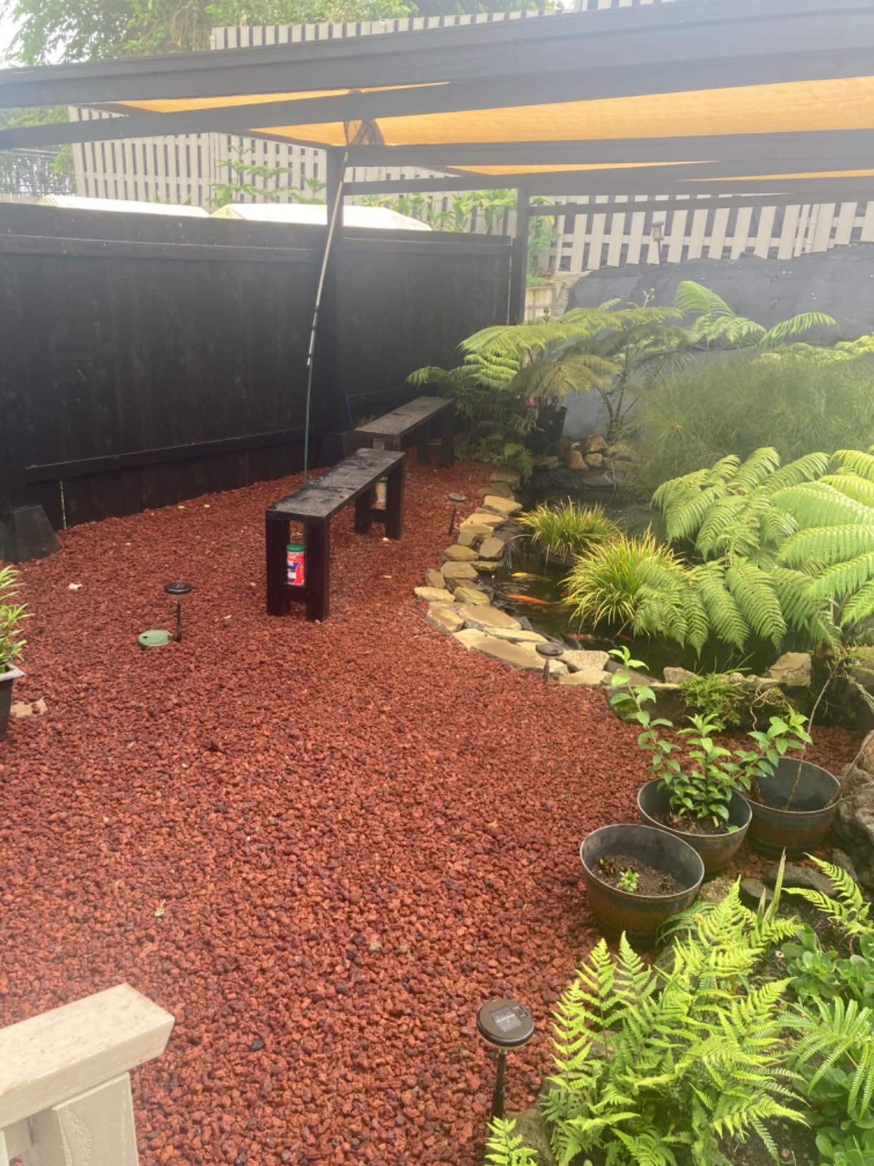 Pawfly Pond Air Pump Outdoor Oxygen Pump for Fish Koi Ponds 3000 to 10000 Gallons Adjustable Pond Garden Aerator Pump Kit with Airline Tubing Control Lever Valves Air Stones and Check Valves customer photo 1