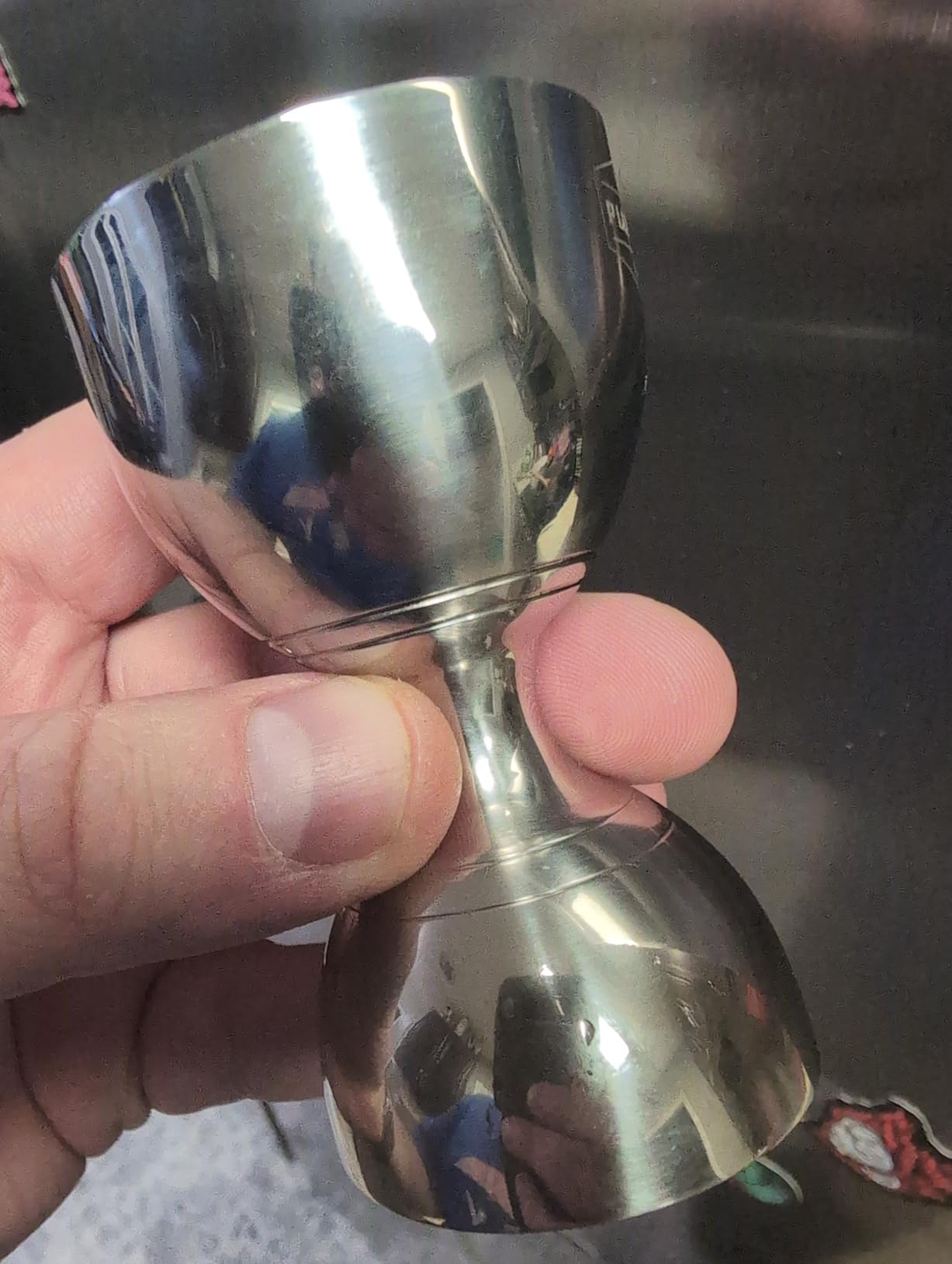 Cocktail Measuring Jigger, Shot Measure Double Jigger with Measurements inside, Bar Jigger Liquor Alcohol Measuring, Bell Jigger for Bartending, 2 oz 1 oz customer photo 2