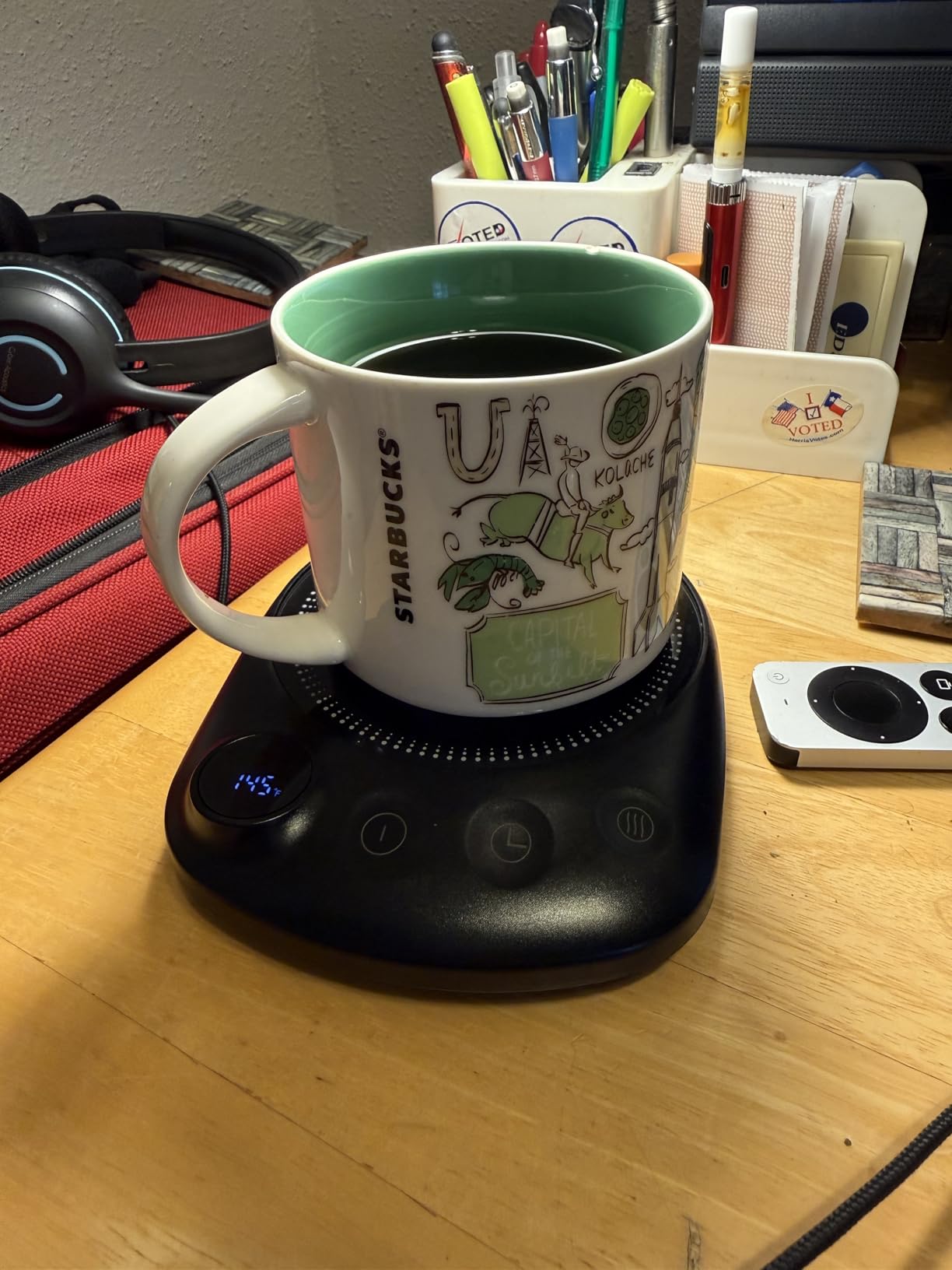 Coffee Mug Warmer - Fastest Heating & Highest Temperature, Coffee Cup Warmer for Desk Auto Shut Off, 4 Temp Settings & 1-12H Timer, Smart Electric Beverage Warmer for Coffee, Tea customer photo 1