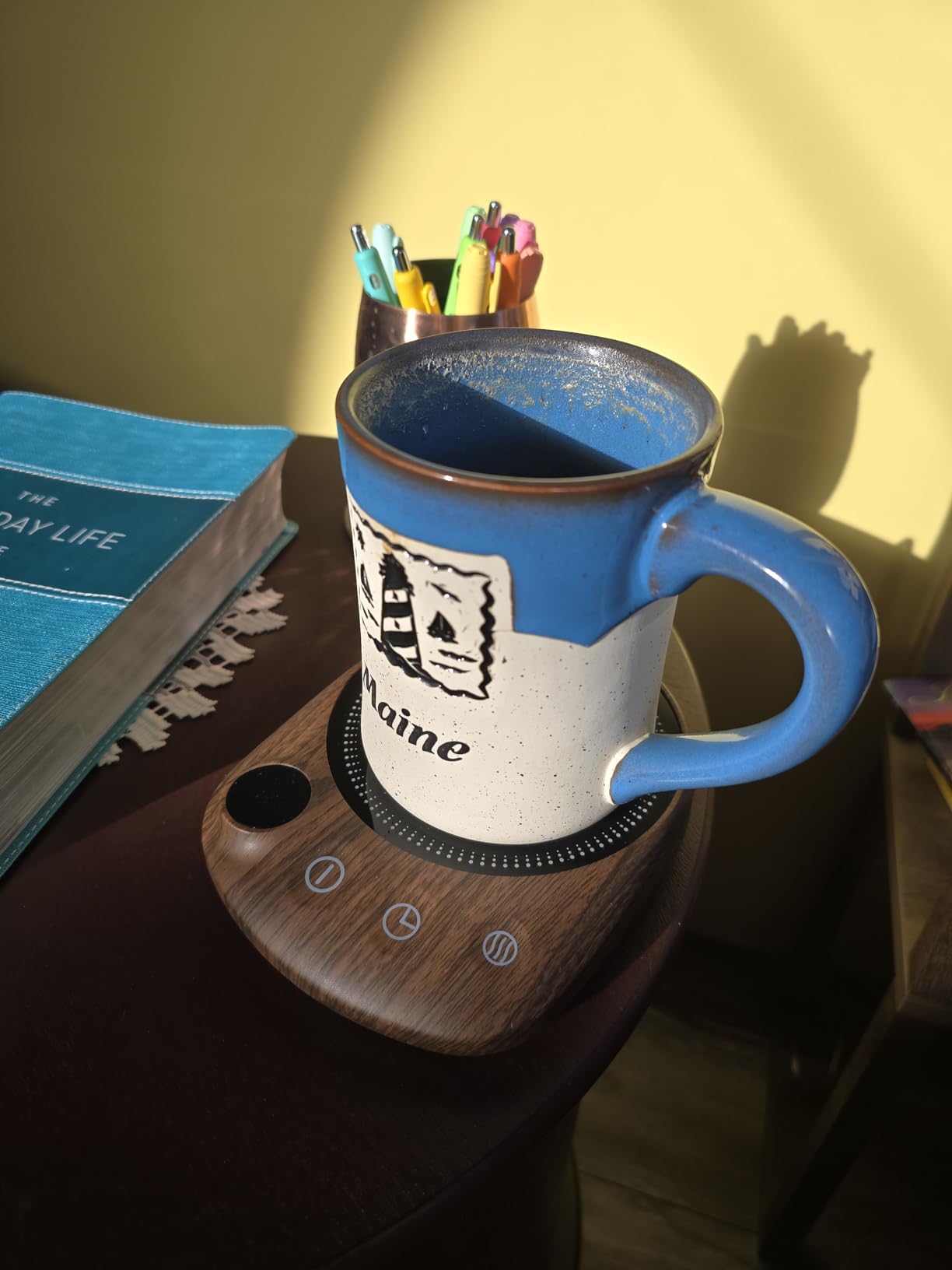 Coffee Mug Warmer - Fastest Heating & Highest Temperature, Coffee Cup Warmer for Desk Auto Shut Off, 4 Temp Settings & 1-12H Timer, Smart Electric Beverage Warmer for Coffee, Tea customer photo 2