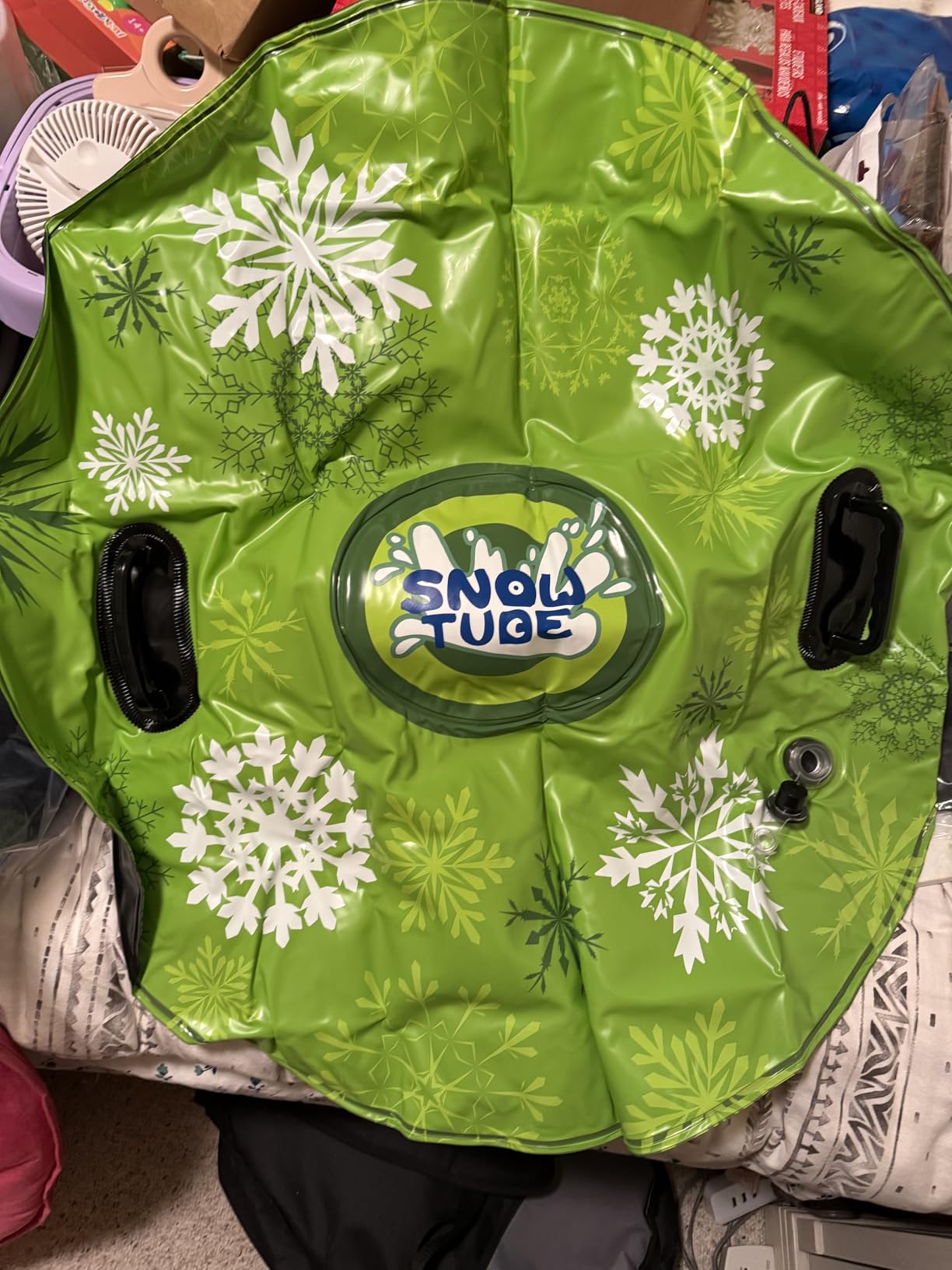 Snow Tube, 3Packs/4Packs for Whole Family Inflatable Snow Sled for Kids and Adult, Thickened Heavy Duty Hard Bottom Sleds for Snow with Handles, Snow Toys for Outdoor Sledding Snow Tube Sports customer photo 1