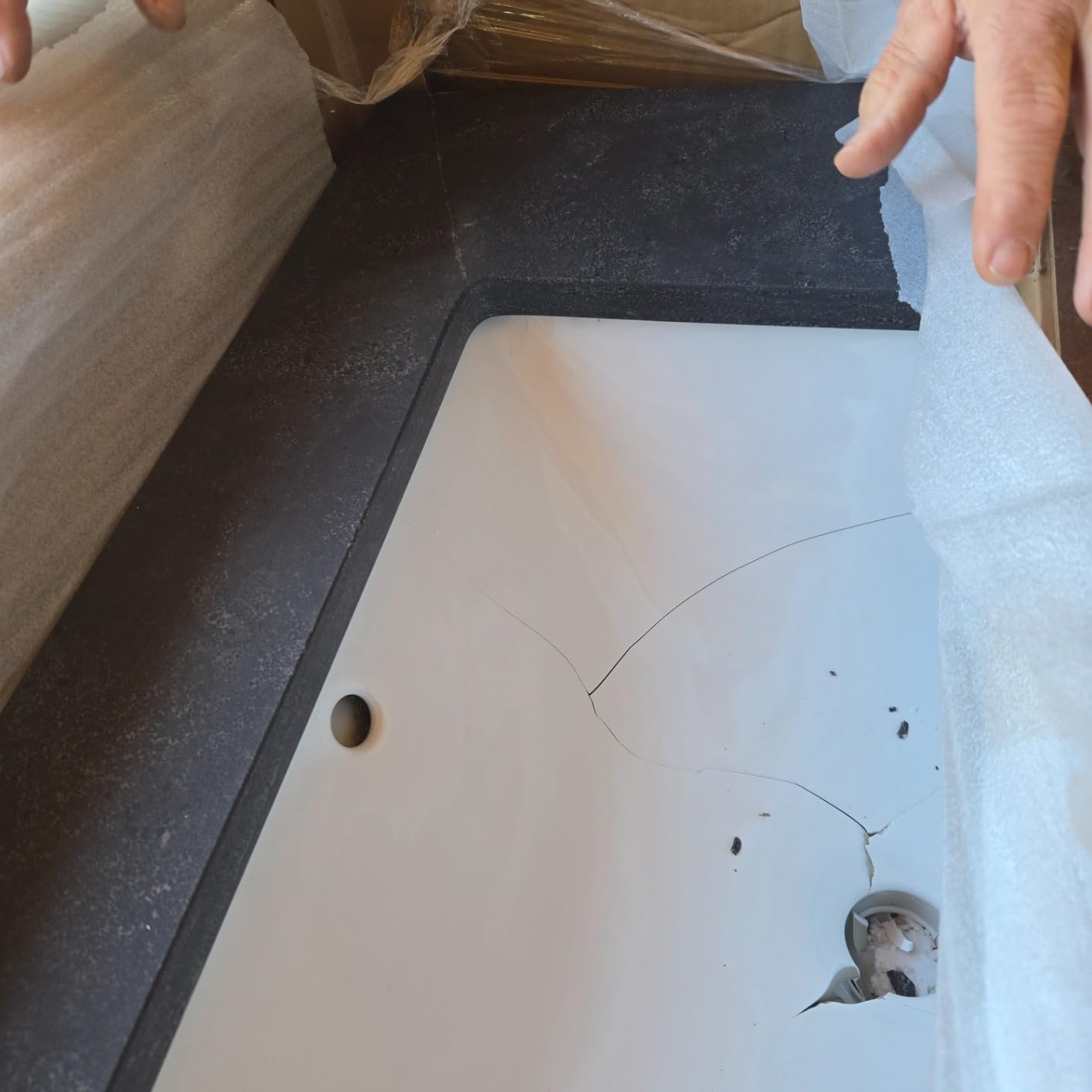 Vanity Art 72 Inch Double Sink Bathroom Vanity with Ceramic Sink and Stone Top | Undermount Rectangular Cabinet with Soft Closing Doors, Dovetailed Drawers, No Mirror VA5072-DVG customer photo 2