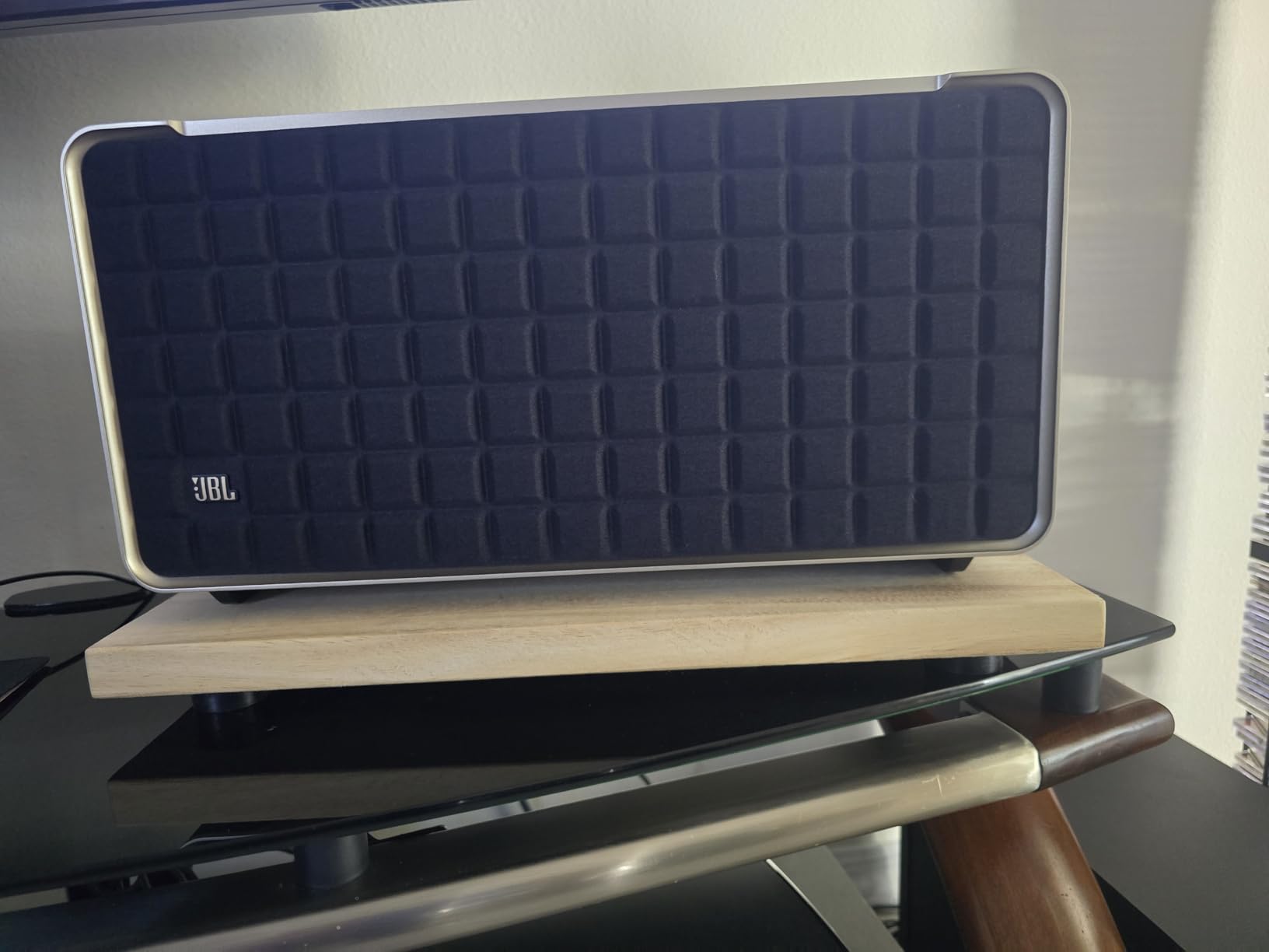 JBL Authentics 500 - Retro Style Home Speaker with Bluetooth, Voice Control, and Dolby Atmos, Multi Room Playback, Built in Alexa and Google Assistant, Automatic self tuning customer photo 1