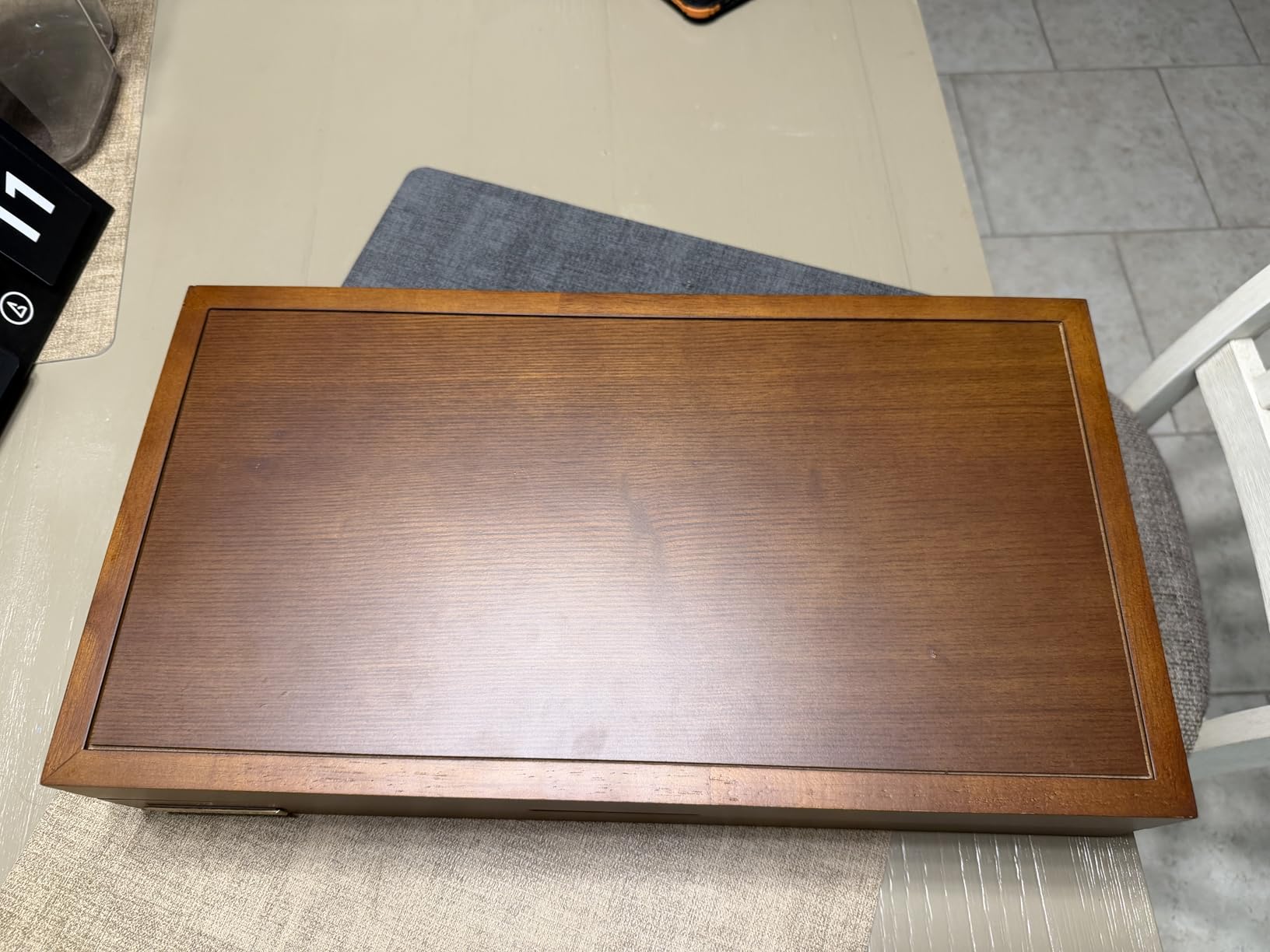 20 Inch Large Backgammon Sets for Adults, Green Backgammon Board, Solid Wood. Removable Accessory Tray, Premium 1.5 Inch Checkers & Dice Set, Backgammon Game Set Backgammon Table customer photo 2