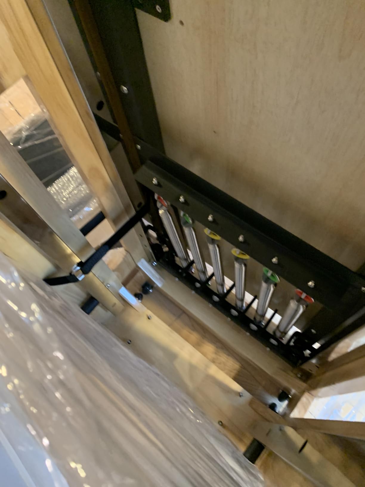 Foldable Wooden Pilates Reformer Machine - Oak Frame Home Studio Equipment with Jump Board, Sitting Box & 12 Adjustable Springs | Professional Grade Full Body Low-Impact Workout, 600 lbs Capacity customer photo 1