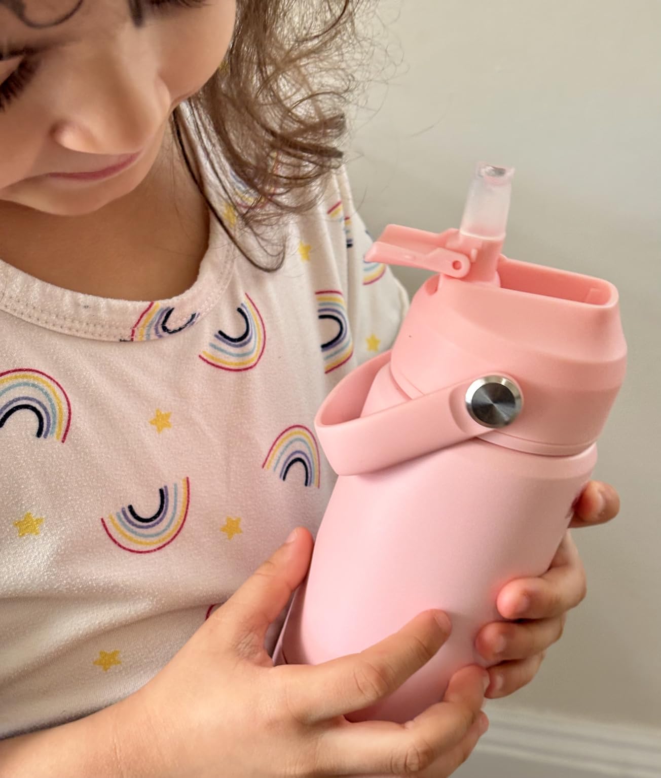 Kerilyn 12oz Kids Water Bottle, Stainless Steel Insulated Water Bottle, Toddler Cup with Straws Leak-Proof, Kids Water Bottles for School Boys Girls, BPA Free, Blue customer photo 2