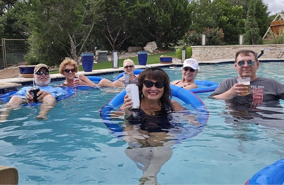 SwimWays Spring Float Premium Papasan Pool Lounger, Inflatable Pool Floats Adult with Fast Inflation for Ages 15 & Up customer photo 2