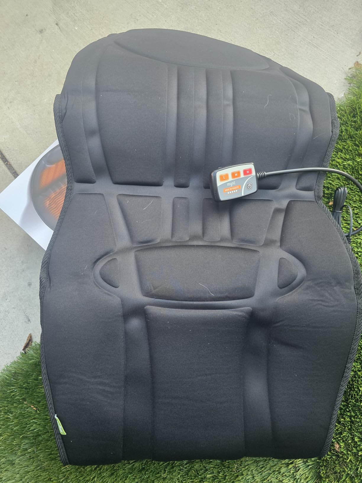 Heated Seat Cover with Expanded Heating Area, Heated Seat Cushion for Full Back and Seat, Seat Warmer with 3 Levels Temperature Control for Home Office and More, Warm Gift for Winter customer photo 1