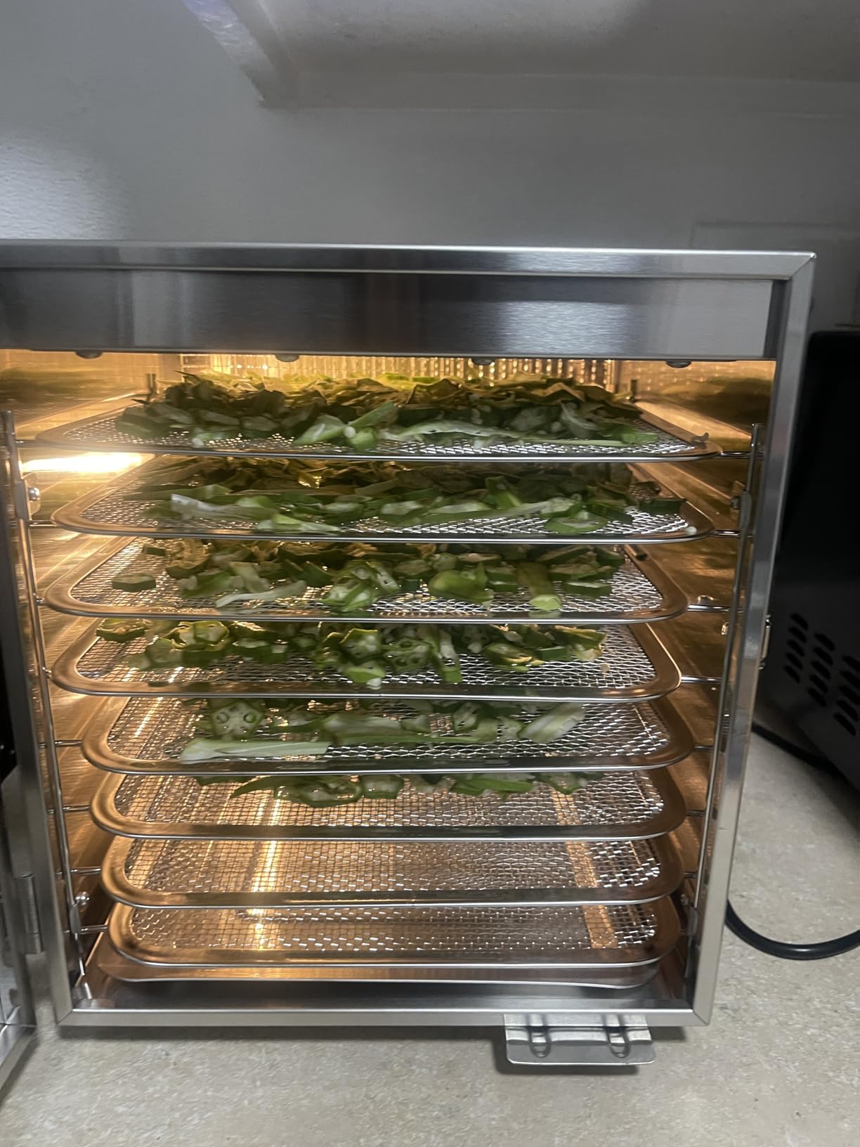 Food-Dehydrator Machine 12 Stainless Steel Trays, 10.9ft² Meat Dehydrator for Jerky, 800W Dryer for Herbs, 190ºF Temperature Control,24H Timer,Powerful Drying Capacity for Fruits,Yogurt customer photo 1