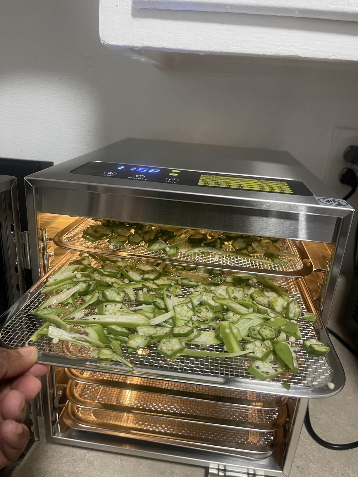 Food-Dehydrator Machine 12 Stainless Steel Trays, 10.9ft² Meat Dehydrator for Jerky, 800W Dryer for Herbs, 190ºF Temperature Control,24H Timer,Powerful Drying Capacity for Fruits,Yogurt customer photo 2