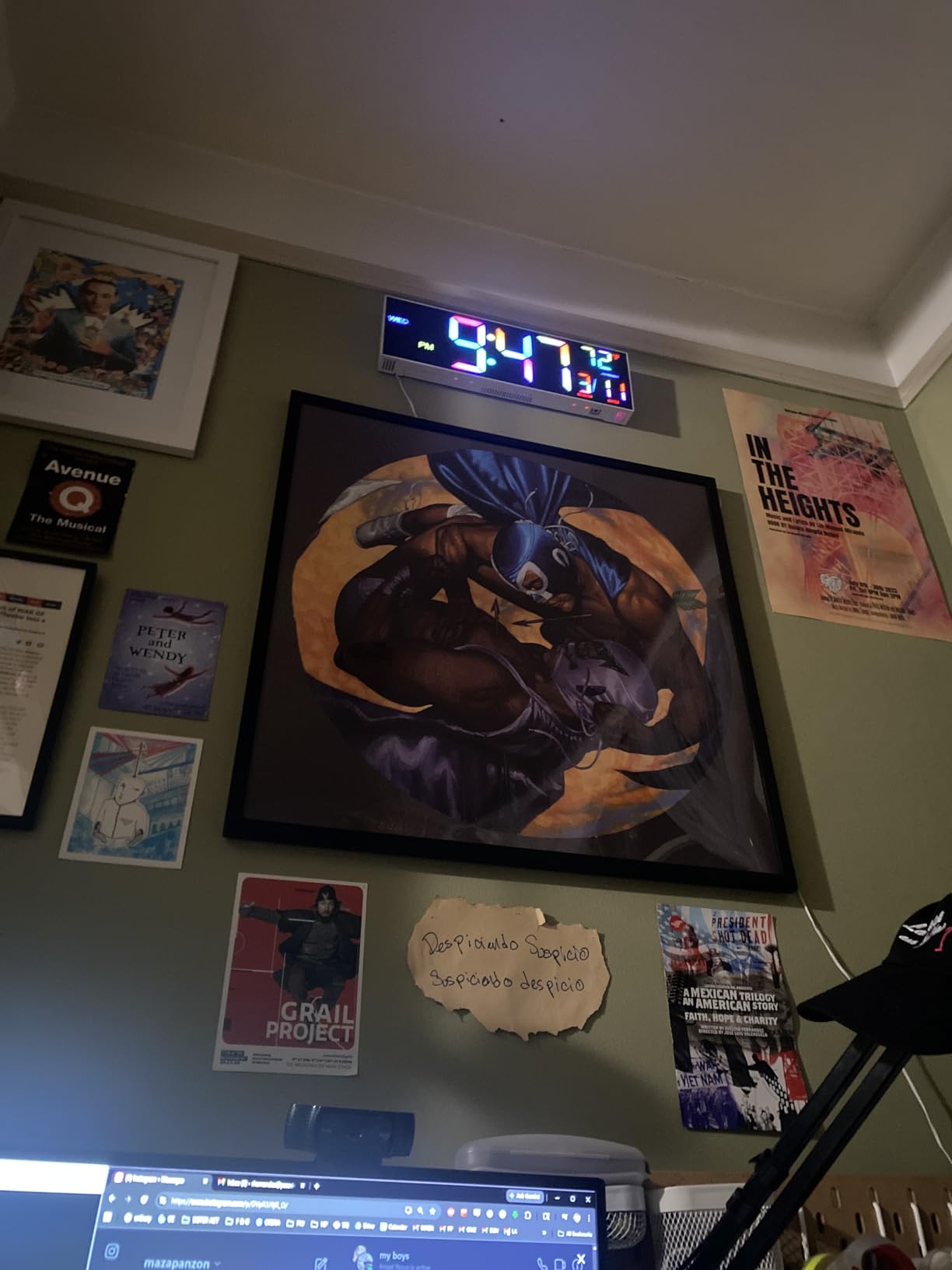 JALL 16.15 inch Large Digital Wall Clock, RGB Lights with Remote Control, Dual Alarms with Big LED Display, Auto DST, C° / F° Temperature for Classroom, Birthday Gift, Senior customer photo 2