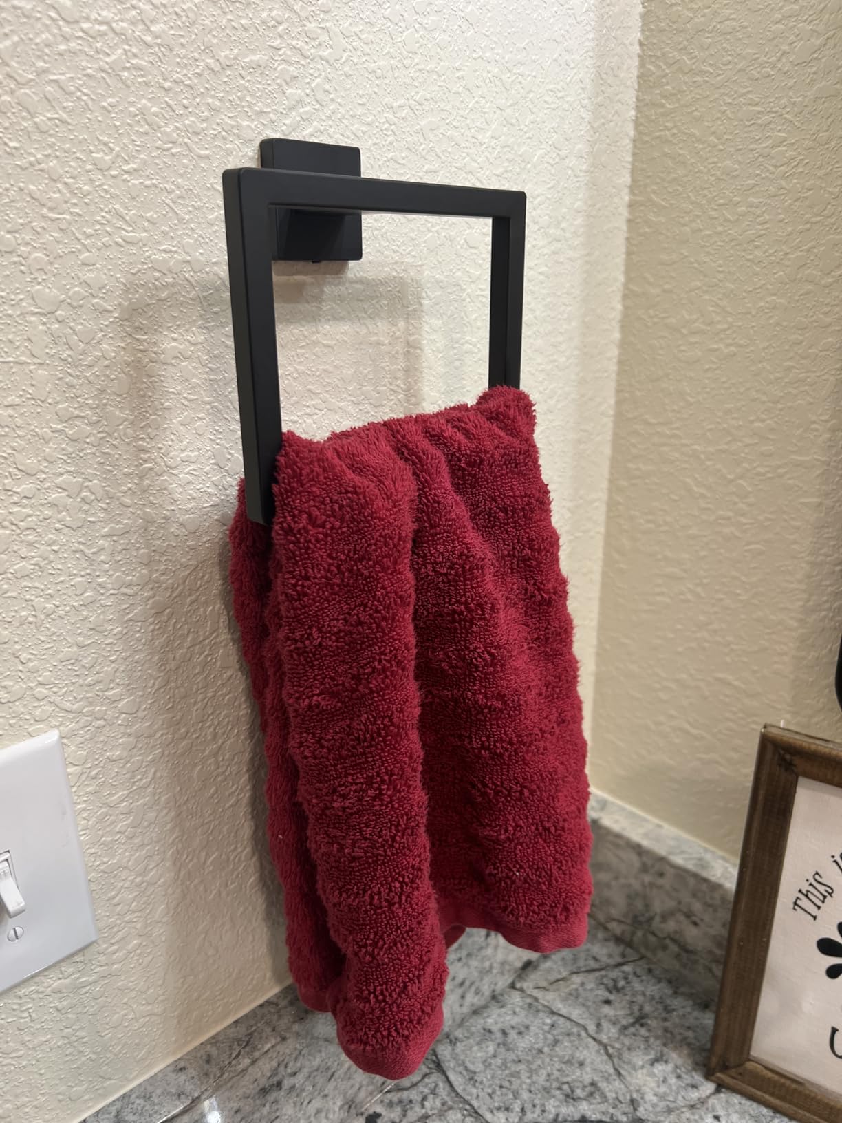 10-Pieces Matte Black Bathroom Accessories Set, 23.6 Inch Bath Towel Bar Set, SUS 304 Stainless Steel Bathroom Hardware Set, Towel Racks for Bathroom Wall Mounted customer photo 2