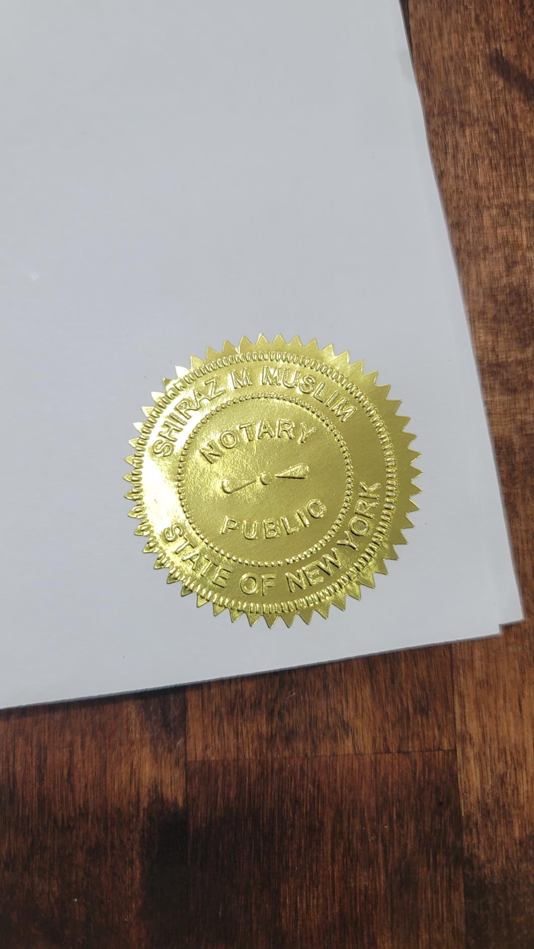 MaxMark Notary Seal Round Embosser for Georgia State - Includes Gold Burst Seal Labels (50 Count) customer photo 1