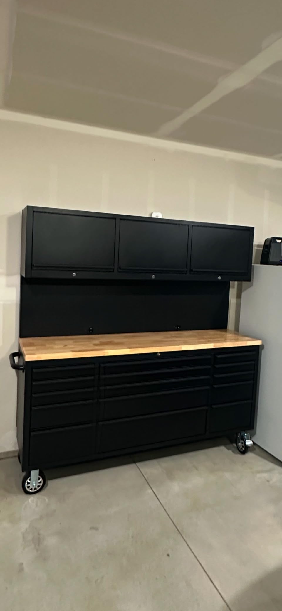 CT Copper Tailor 72-inch Tool Chest Cabinet Rolling Garage Workbench with 15 Storage Drawers and Wheels, 3 Upper Cabinet, Pegboard, Steel Large Tool Box, Matte Black customer photo 1
