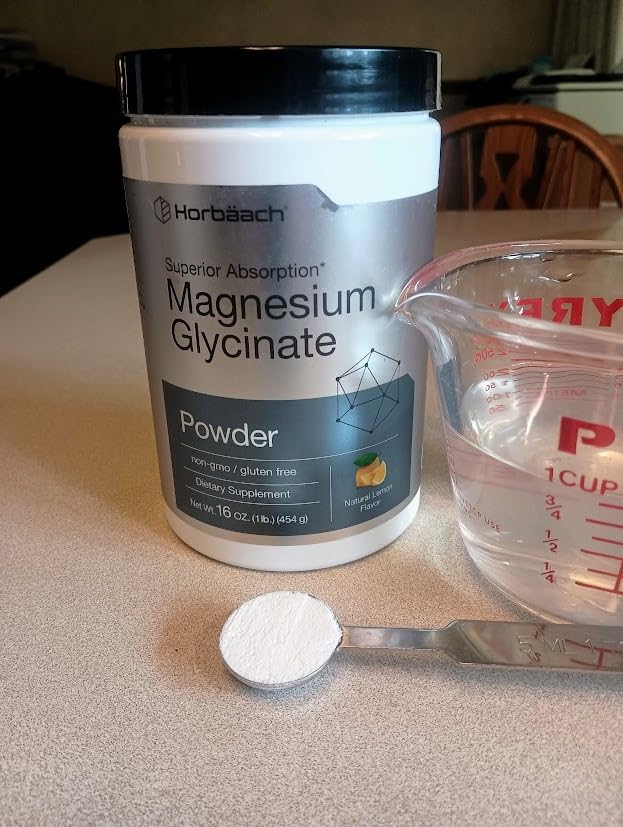 Horbäach Magnesium Glycinate Powder | 1 lb | Lemon Flavored | Superior Absorption | Non-GMO & Gluten Free customer photo 1