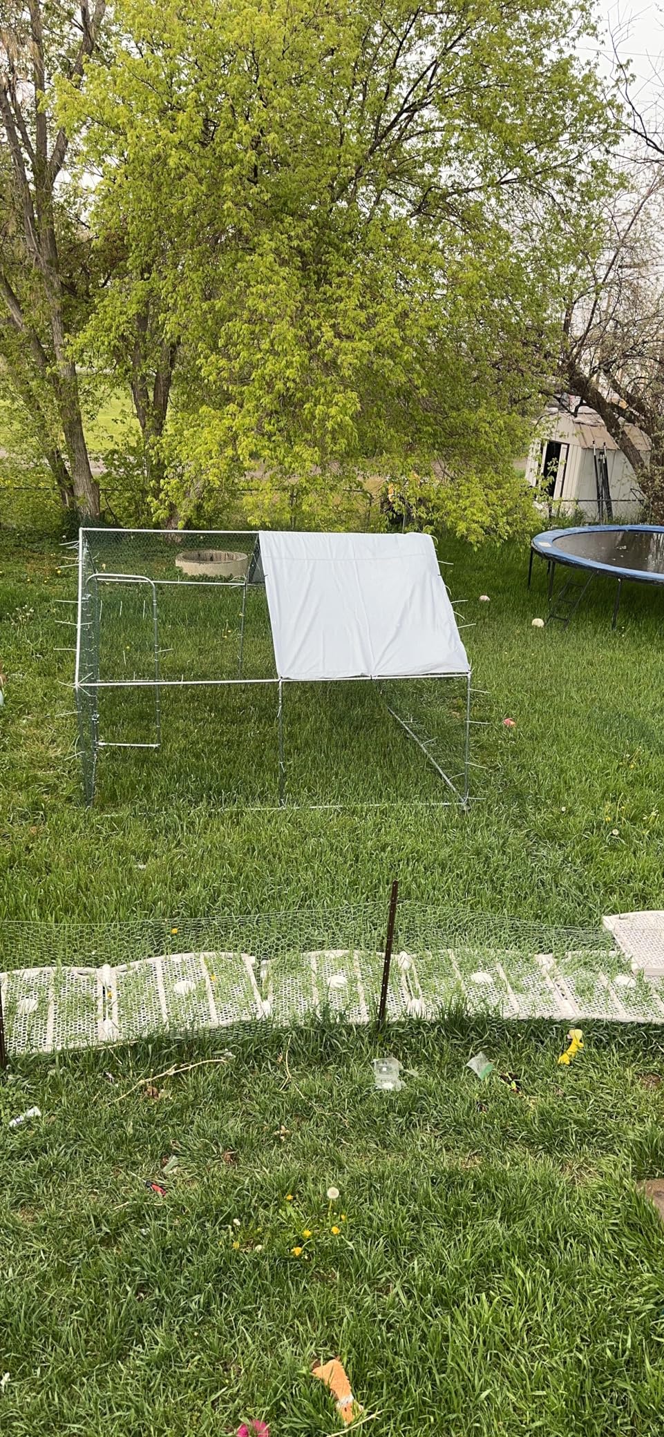 Chicken Coop 2026 Upgraded, Large Metal Chicken Run, Chicken Pen/Cage with Waterproof and Anti-UV Cover, Walk-in Poultry Cage for Outdoor Yard Use customer photo 1