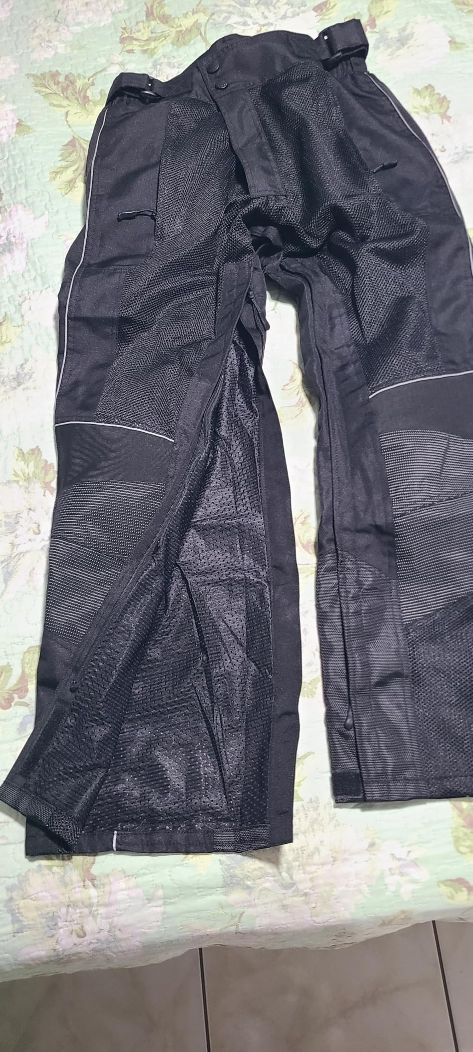 Men's Motorcycle Mesh Pants Full Leg Zipper Riding Pants powersports Protective Armored Adv CE Over The Boot Motocross Pants customer photo 1