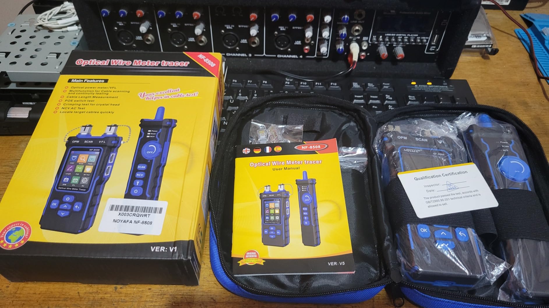 NOYAFA NF-8506 Network Cable Tester with IP Scan, TDR CAT5 CAT6 Ethernet Cable Tester, PoE PingTest, Network Rate Test, Port Flashing, Network Tester Cable Toner for RJ11 RJ45 customer photo 1