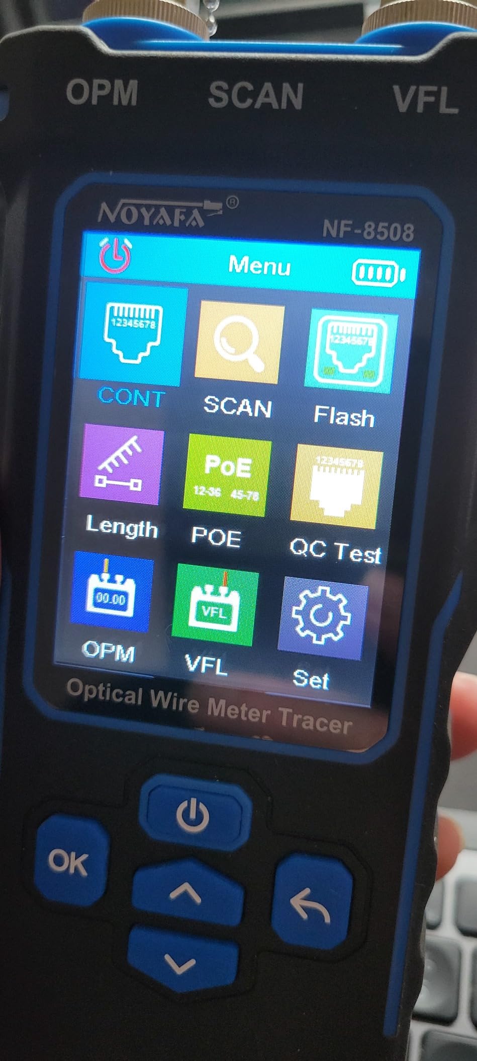 NOYAFA NF-8506 Network Cable Tester with IP Scan, TDR CAT5 CAT6 Ethernet Cable Tester, PoE PingTest, Network Rate Test, Port Flashing, Network Tester Cable Toner for RJ11 RJ45 customer photo 2