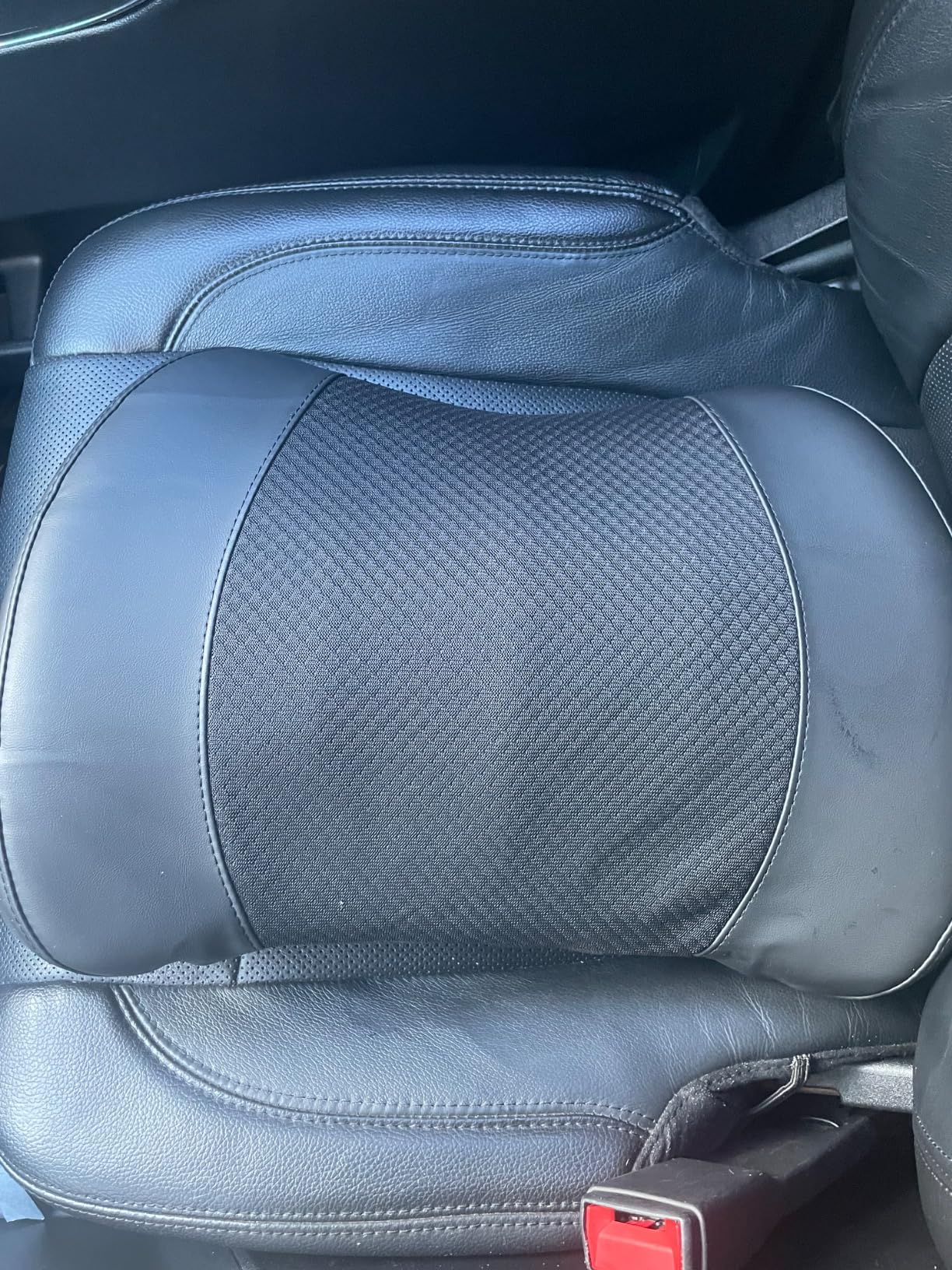 Lumbar Support Pillow for Car, Memory Foam Lumbar Pillow for Lower Back Pain Relief - Back Cushion for Driving, Chair Support for Car-Office Chair, Wheelchair - Black customer photo 1