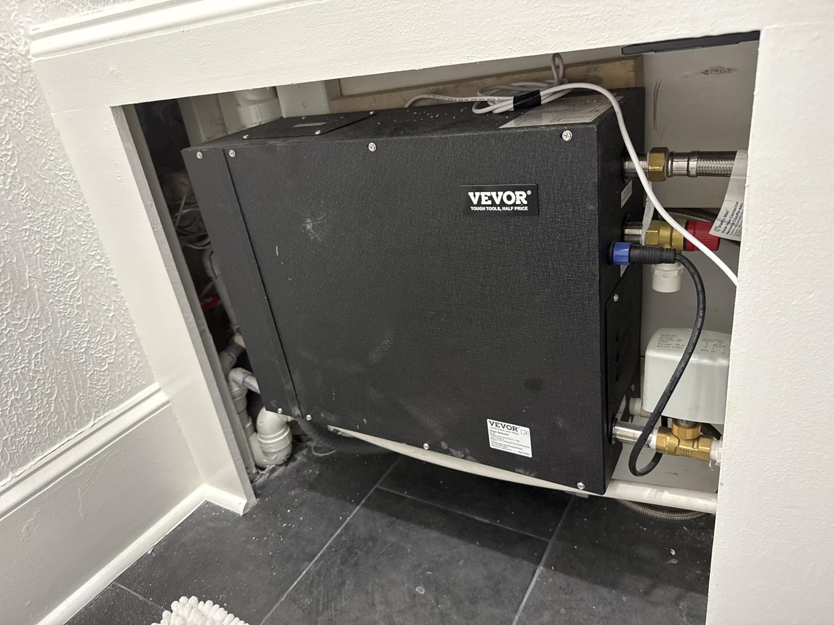 VEVOR Steam Shower Generator, 15 kW, Segmented Heating Temperature Customization & 24h Timer Steam Bath Kit, Automatic Drainage Steam Shower System customer photo 2