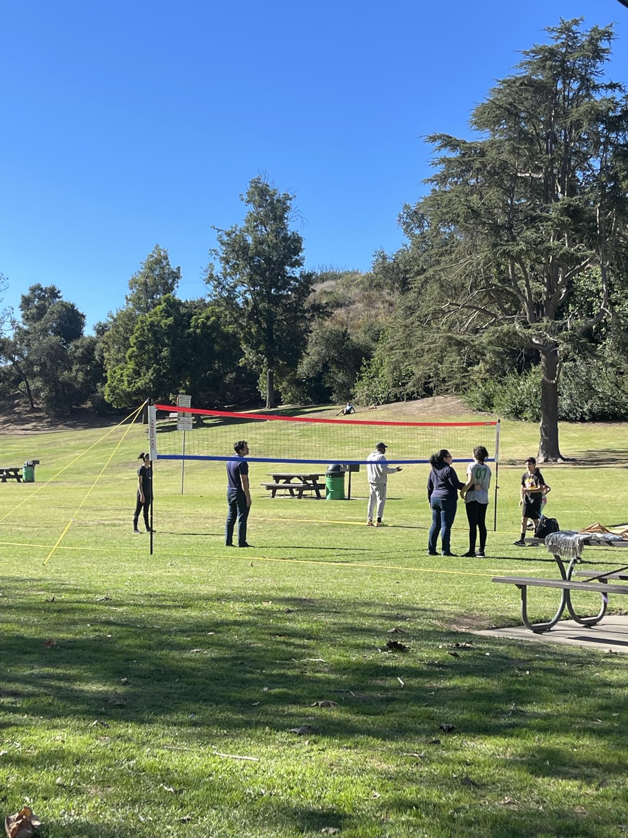 Outdoor Heavy Duty Volleyball Net Set, Anti-Sag Design, Adjustable Aluminum Poles, Portable Volleyball Net for Backyard,Grass and Beach customer photo 1