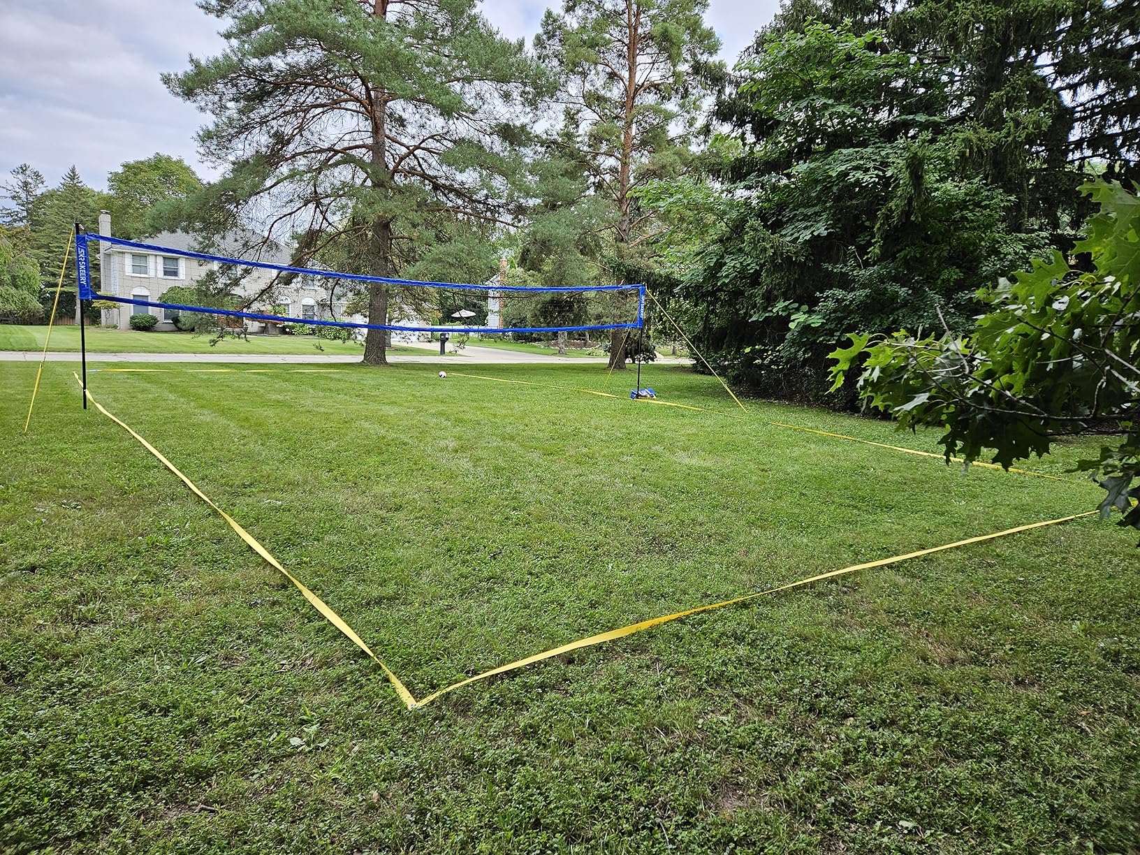 Outdoor Heavy Duty Volleyball Net Set, Anti-Sag Design, Adjustable Aluminum Poles, Portable Volleyball Net for Backyard,Grass and Beach customer photo 2