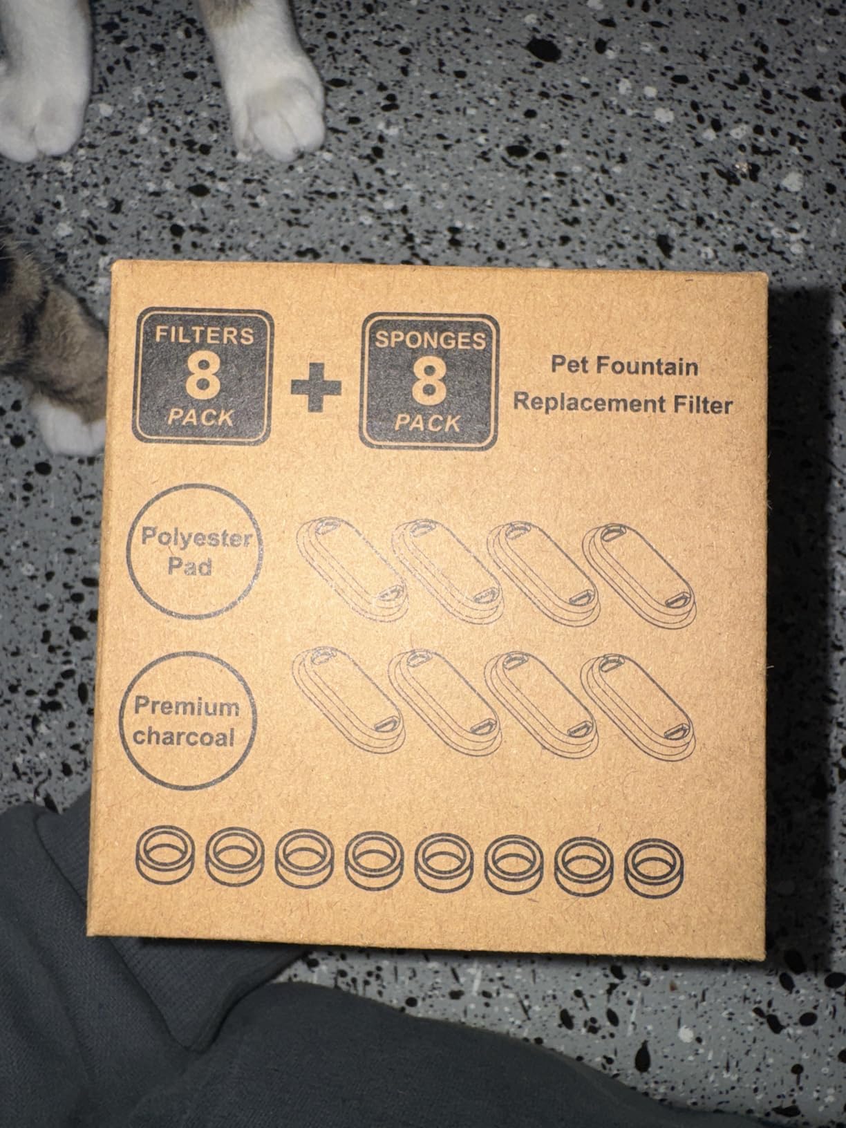 Cat Water Fountain Stainless Steel with Water Level Window,108oz/3.2L Cat Fountain Quiet Automatic Pet Water Fountain for Cats and Small Dogs customer photo 2