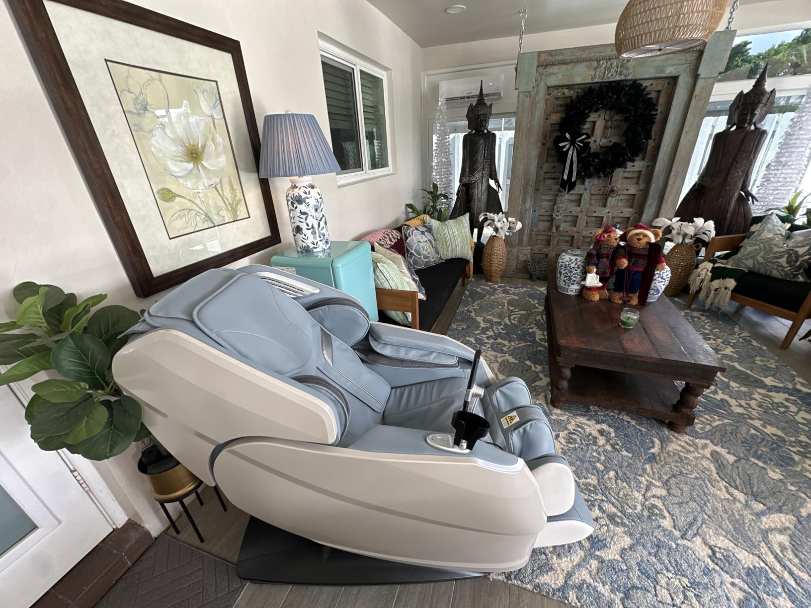 Titan Rejūv 4D Full Body Massage Chair, Shiatsu Recliner, SL Track, Health Detection, Full Body Stretching, Heating Therapy, 3 Stage Zero Gravity, Bluetooth Speaker (Brown) customer photo 1