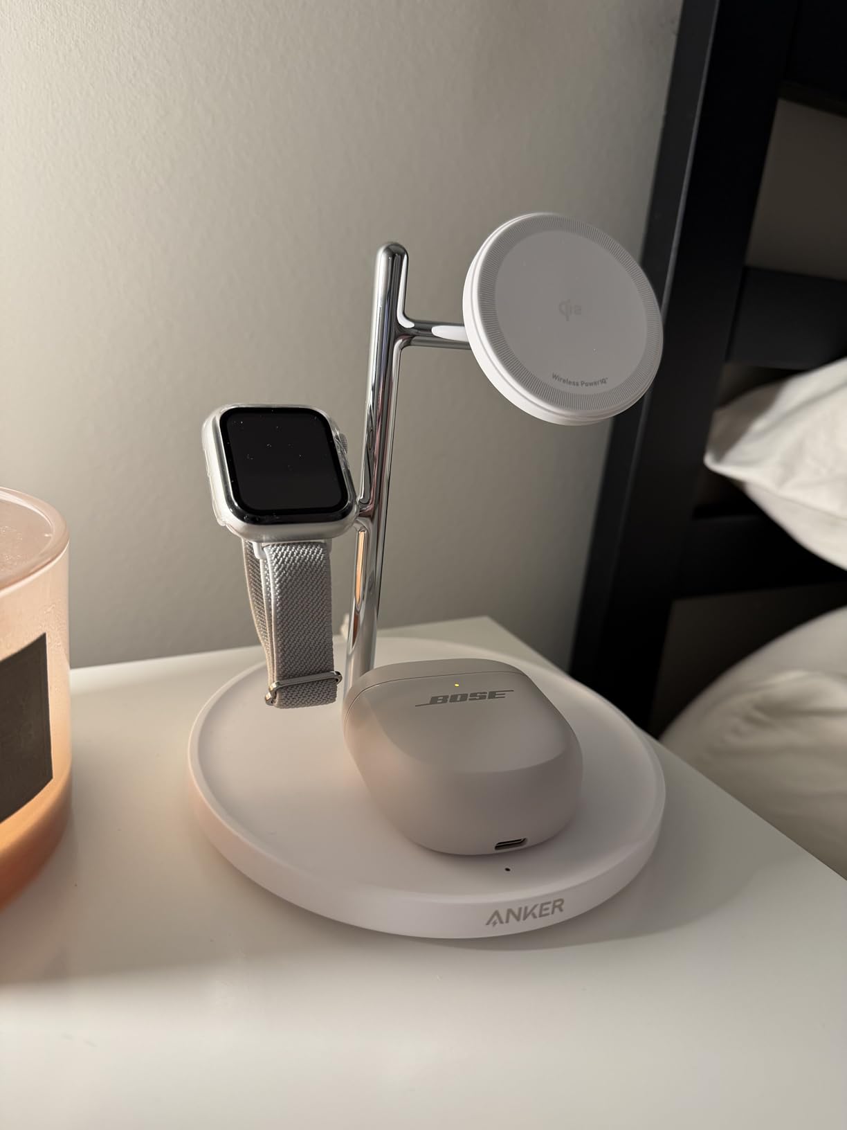 Anker MagSafe Charger Stand Compatible, iPhone 17 MagGo 3 in 1 Wireless Charging Station, Qi2 Certified 15W Wireless Charger, Desk Accessory, for iPhone 16/15/14/13 Series Apple Watch, AirPods customer photo 2