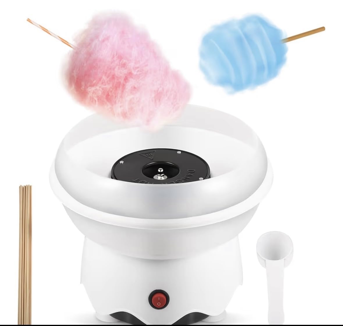 Mini Cotton Candy Maker Machine - Easy to Use & Clean, Quiet Floss Maker for Kids, Christmas Gift, Birthday Party, Home Use - Includes Sugar Scoop & Sugar Floss Sticks (Sugar Not Included) customer photo 1