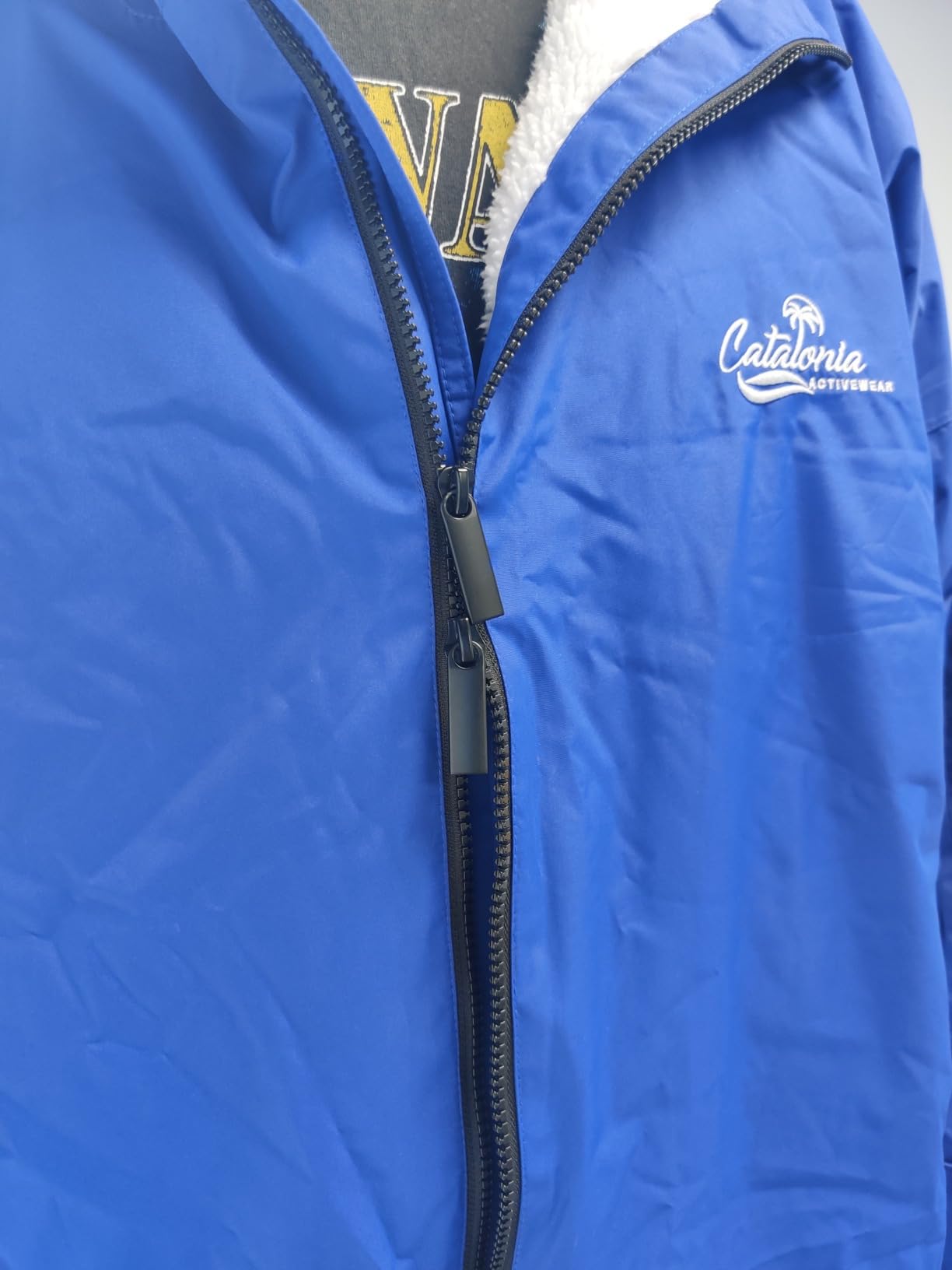 Catalonia Swim Parka for Men Women, Oversized Waterproof Surf Jacket, Warm Sherpa Lined Coat, Changing Poncho Robe customer photo 1