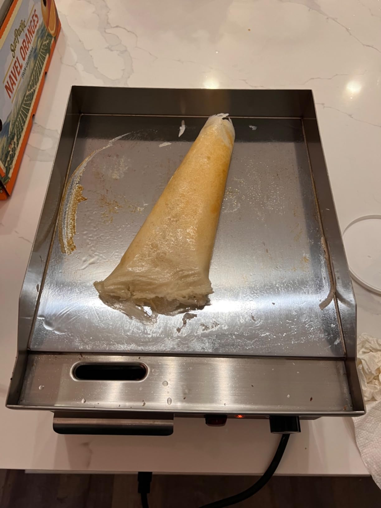 EGGKITPO Commercial Electric Griddle 29 Inch Large Countertop Griddle Non-Stick Flat Top Grill Stainless Steel Teppanyaki Griddle with Adjustable Temperature 90F-575F for Restaurant Use 240V 3500W customer photo 1