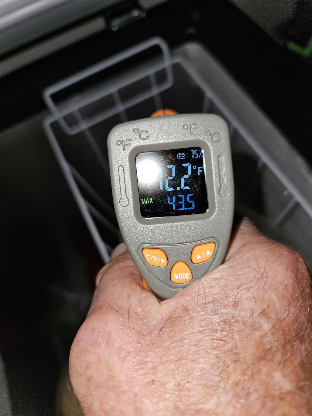 Igloo 5.0 Cu. Ft. Chest Freezer With Removable Basket, Free-Standing Door Temperature Ranges From -10 to 10 F, Front Defrost Water Drain, Perfect for Homes, Garages, Basements, RVs, Black customer photo 1