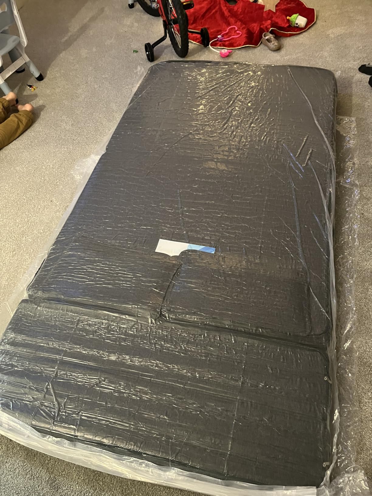 FILUXE Folding Sofa Bed | Convertible Sleeper Chair Bed for Adults, Fold Out Chair to Bed Linen Futon Chair with Pillow, for Home Dorm Apartment RV Living Room, Single Size Dark Gray customer photo 2