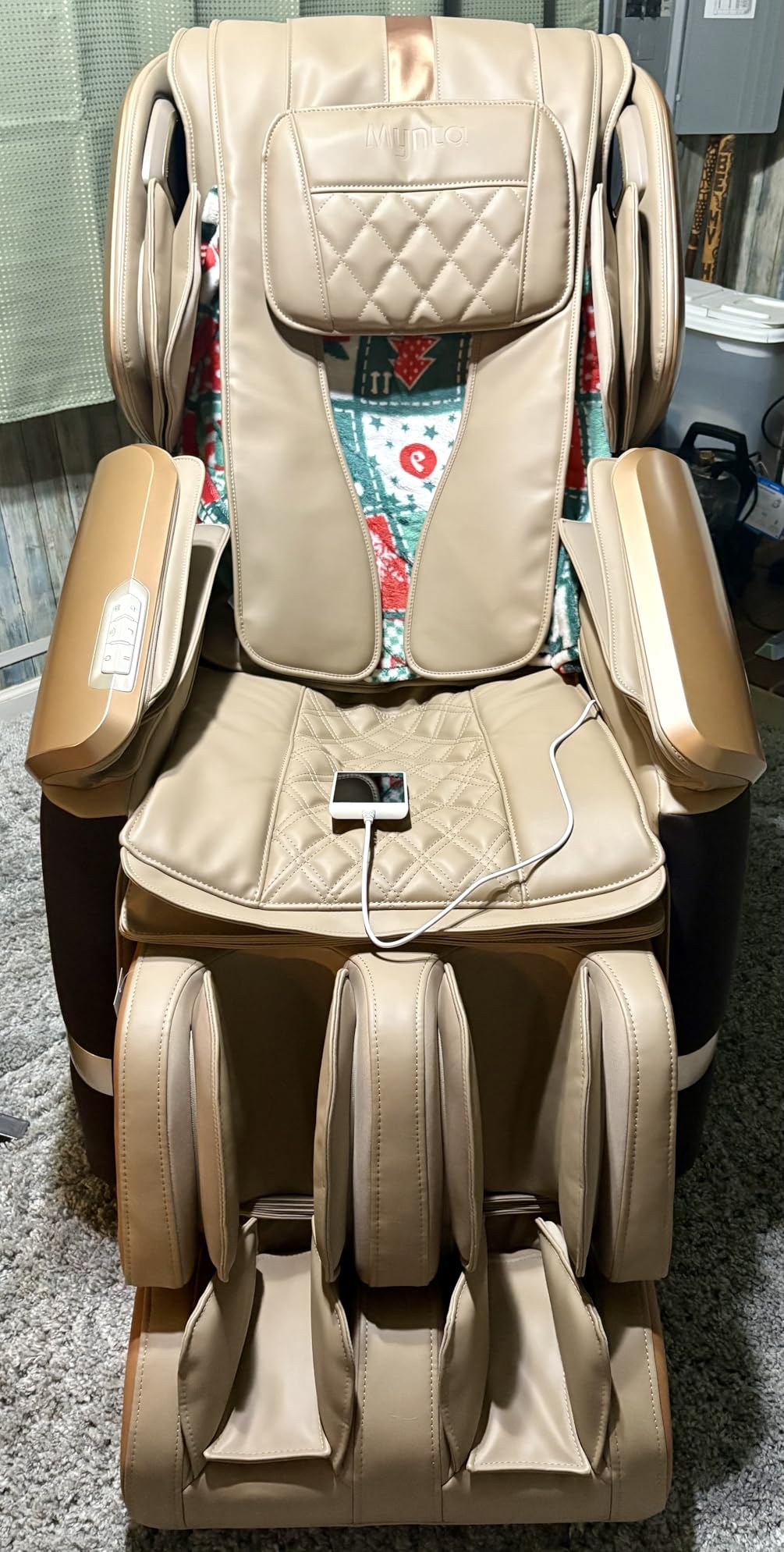 MYNTA 2025 4D Massage Chair for Full Body - 4D+2D Dual Mechanism with Waist & Shawl Heating, Zero Gravity Recliner Foot & Calf Massage, Extended SL-Track, Music Sync with Hi-Fi Bluetooth Speaker customer photo 1