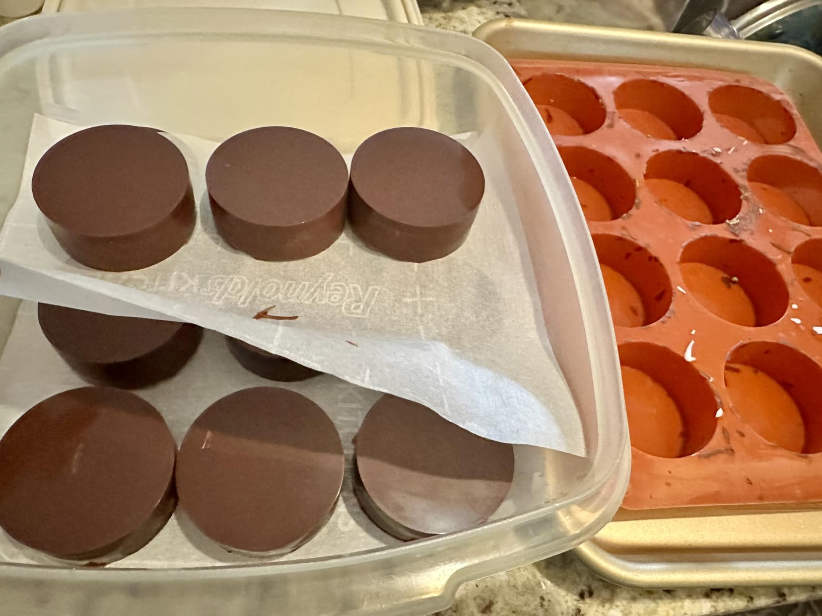 HKNMTT Chocolate Bar Molds Silicone Classic 4 Pack, Snap Candy Bars Making Mould Set, BPA Free Soy Candle Wax Melt Durable Mold Easy Release Non-Stick for Protein and Energy DIY Handmade Gifts customer photo 2