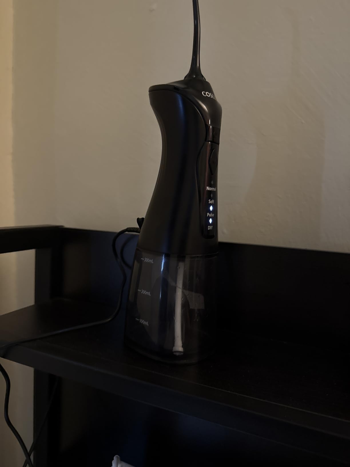 COSLUS Water Dental Flosser Pick for Teeth C30(FC5360): 4 Modes Cordless Portable 300ML Larger Tank Water Teeth Cleaner IPX7 Waterproof Flossing Cleaning Picks for Home Travel Black customer photo 2