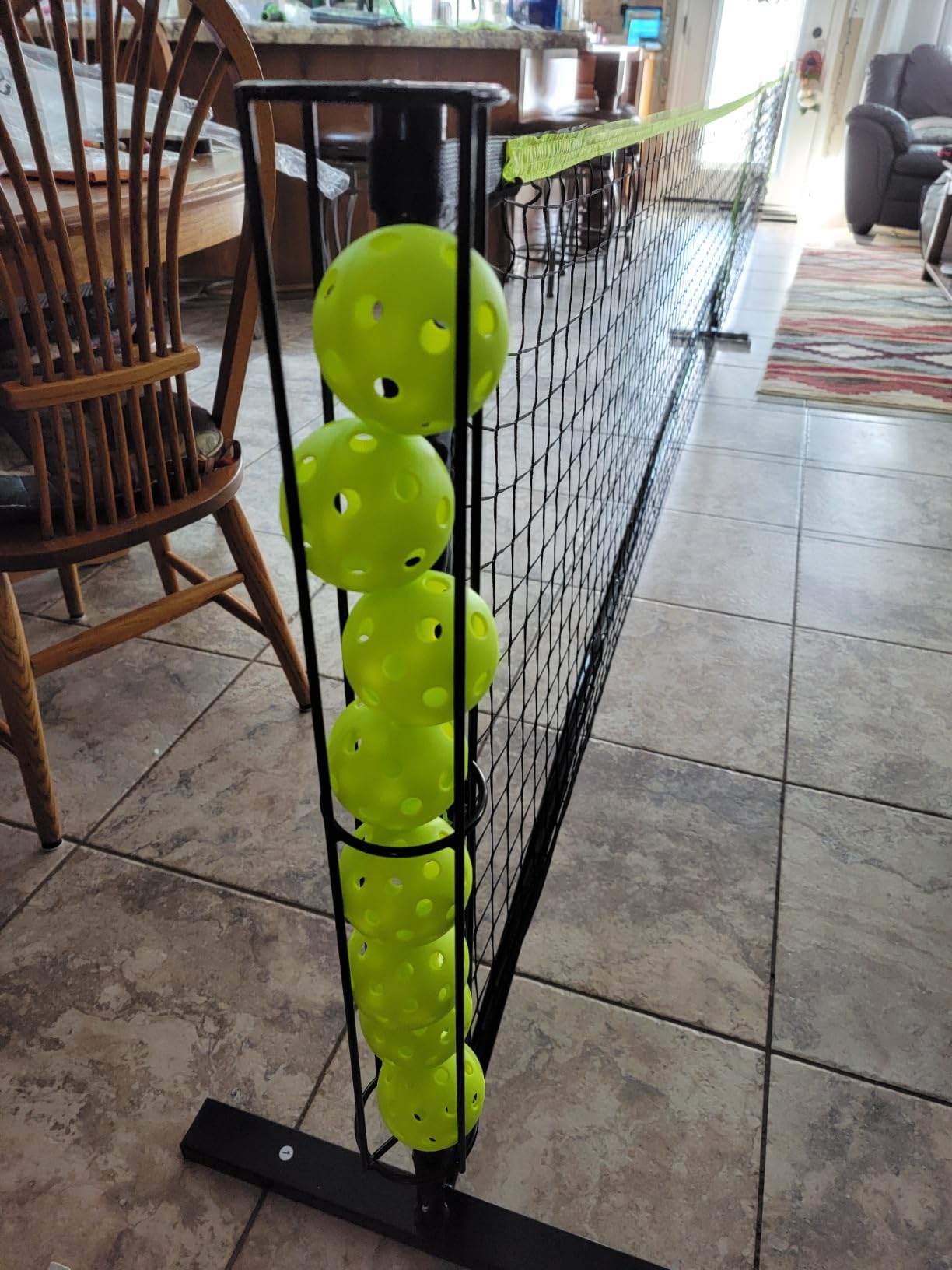 Bltend Pickleball Set - 22FT Regulation Size Portable Net, 4 Pickle Balls, Court Marker, Carry Bag and Tape Measure - Indoor Outdoor Driveway Gifts customer photo 2
