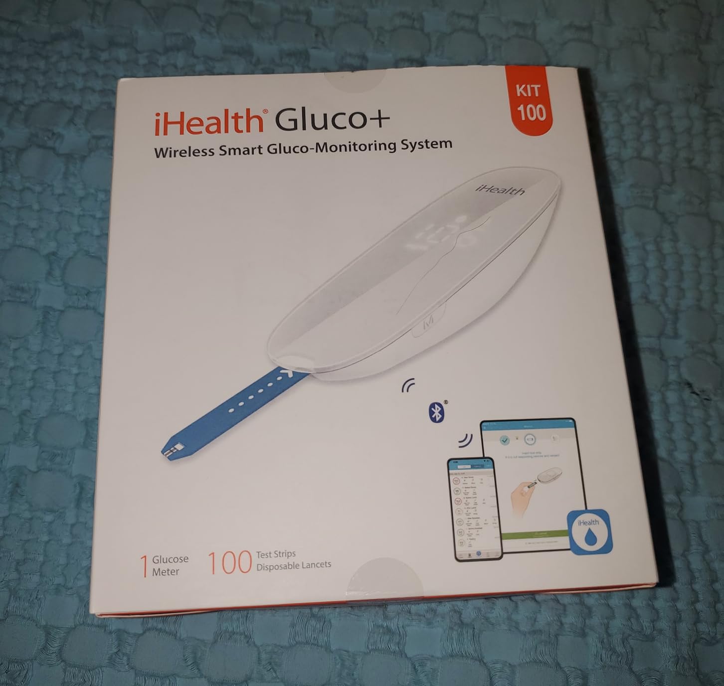 iHealth Gluco+ Wireless Smart Blood Glucose Monitor Kit with Free App, 100 Glucometer Strips, 100 Lancets, 1 Blood Sugar Monitor, 1 Lancing Device, Portable Diabetes Testing Kit for Home Use customer photo 1