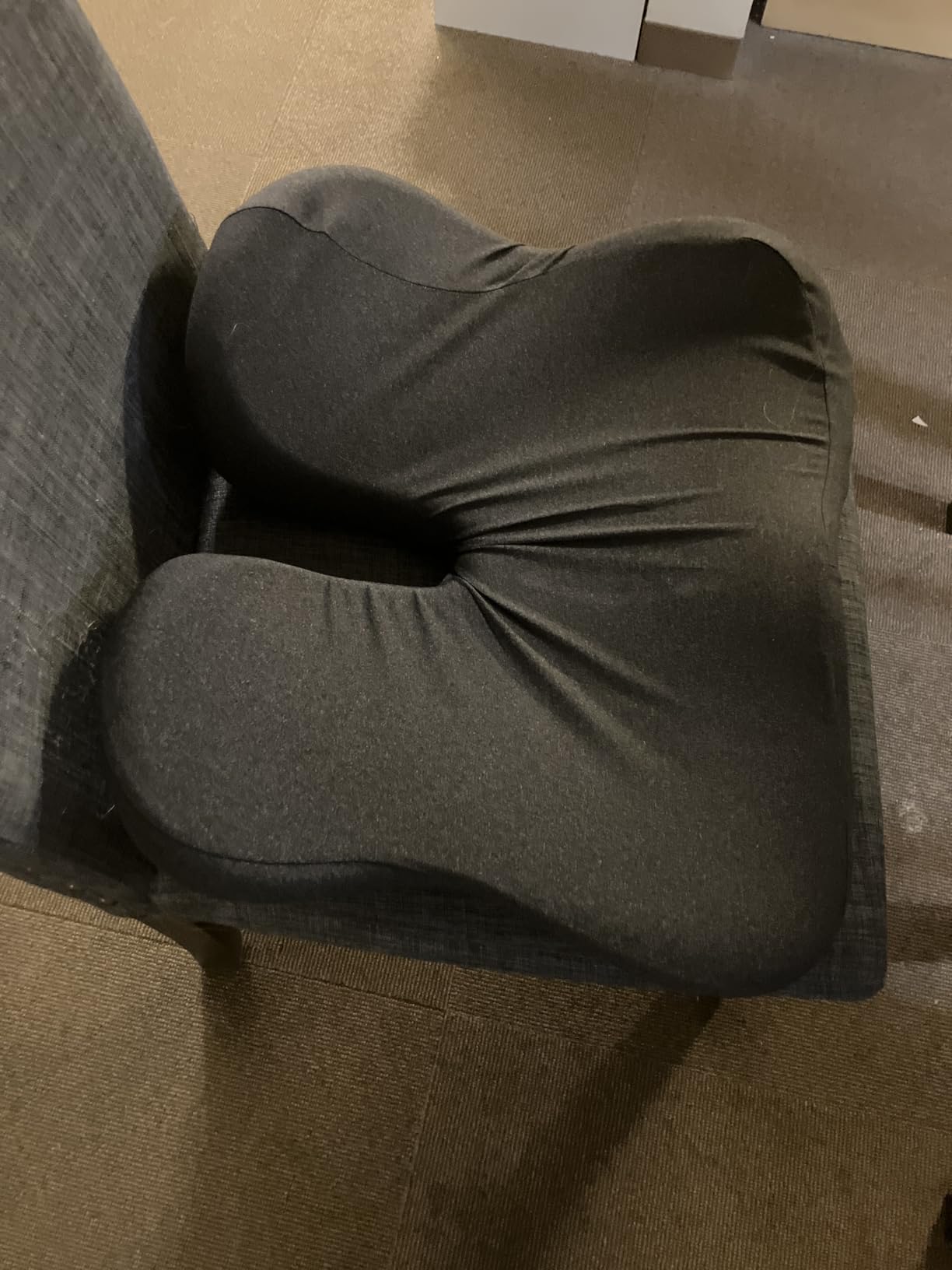 Seat Cushion for Tailbone & Sciatica Pain Relief - Plush Yet Supportive Ergonomic Memory Foam Chair Cushions for Office Chair, Car, Wheelchair,Airplane & Long Sitting (Gray) customer photo 1