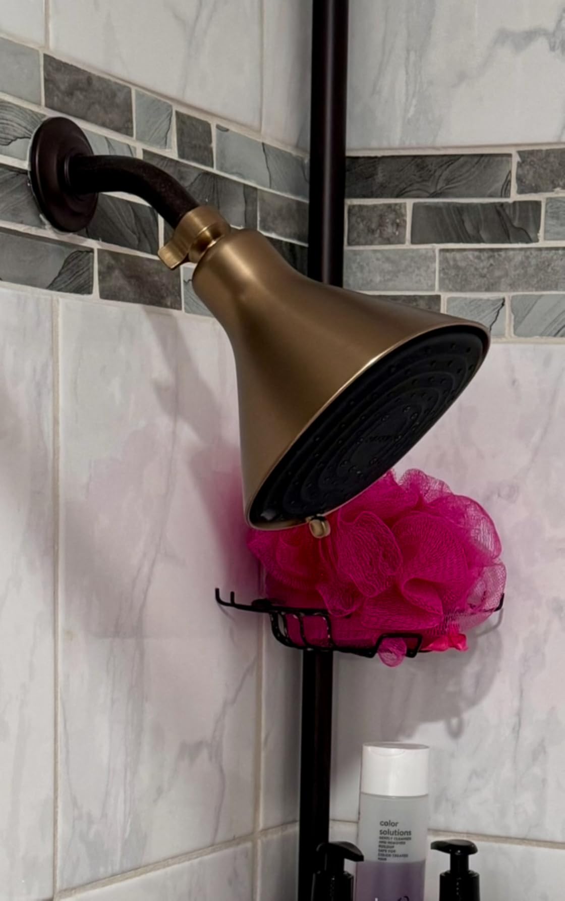 Canopy Filtered Shower Head - High Pressure Shower Head Filter for Hard Water - Removes Impurities for Healthier Scalp, Skin & Hair - Brass customer photo 1