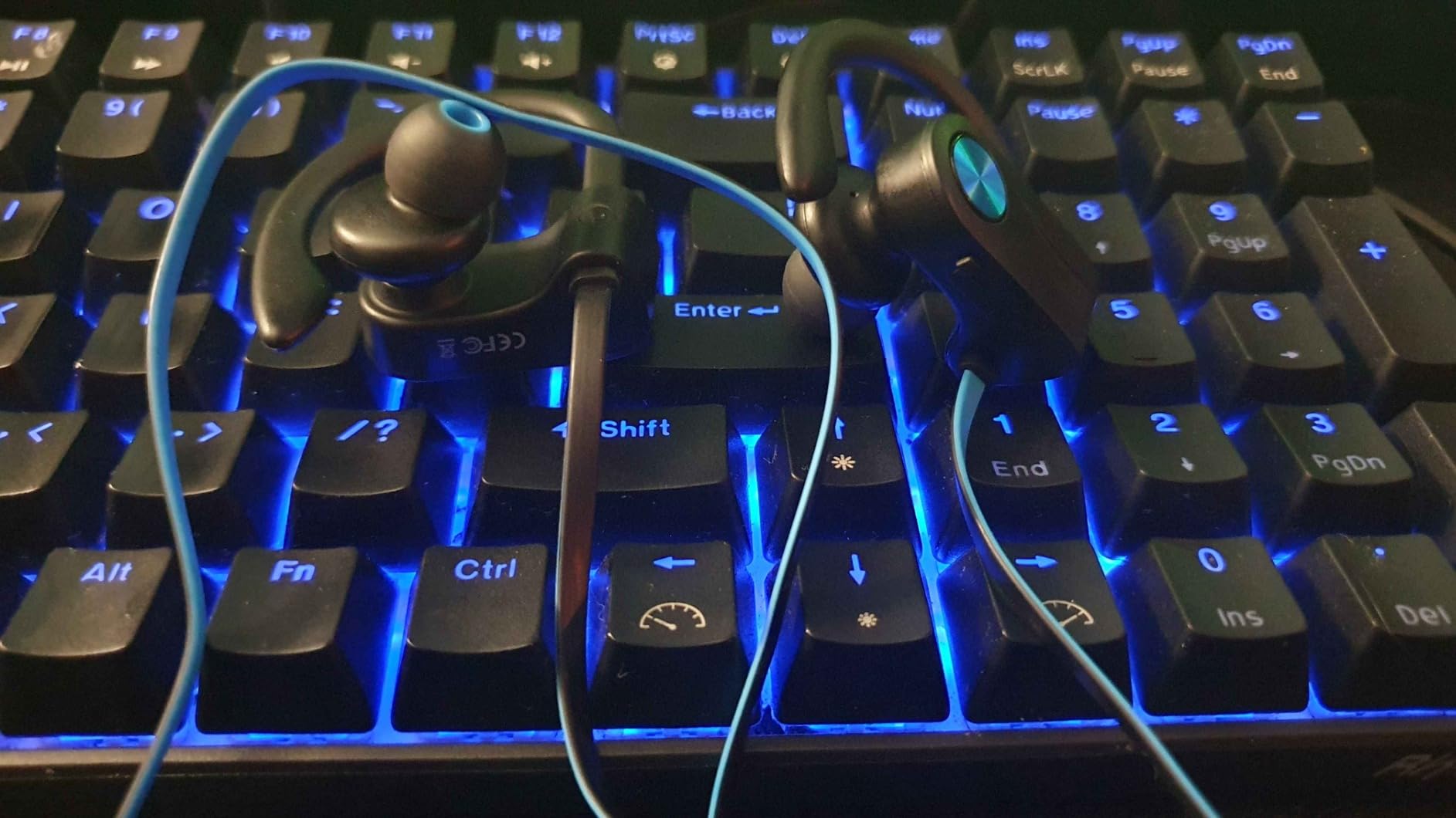 JOYWISE Bluetooth Headphones, Wireless Earbuds IPX7 Waterproof Bluetooth 5.3 Headphones with 16Hrs Playtime Stereo Bass Headsets with Mic Running Headsets with Earhooks for Sports Running Workout customer photo 2