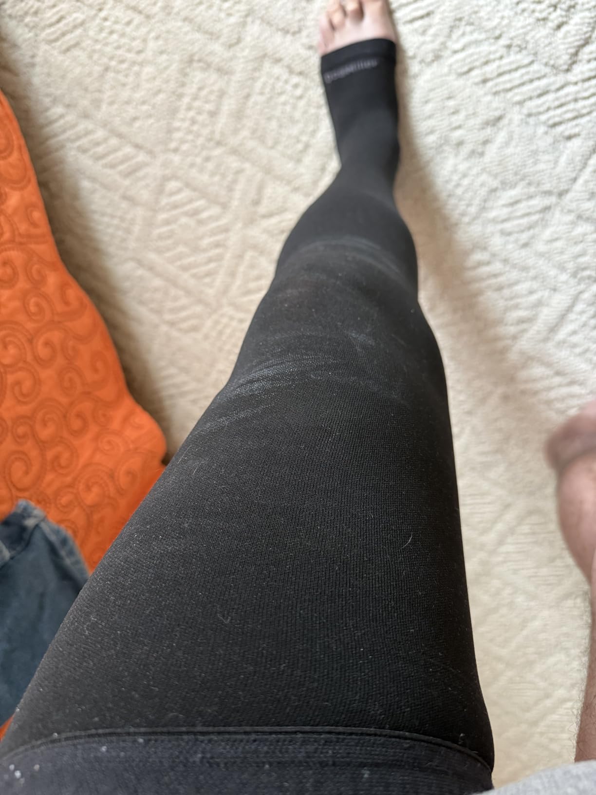 Doc Miller Thigh High Open Toe Compression Stockings 15-20mmHg for Varicose Veins, Pregnancy Support customer photo 2