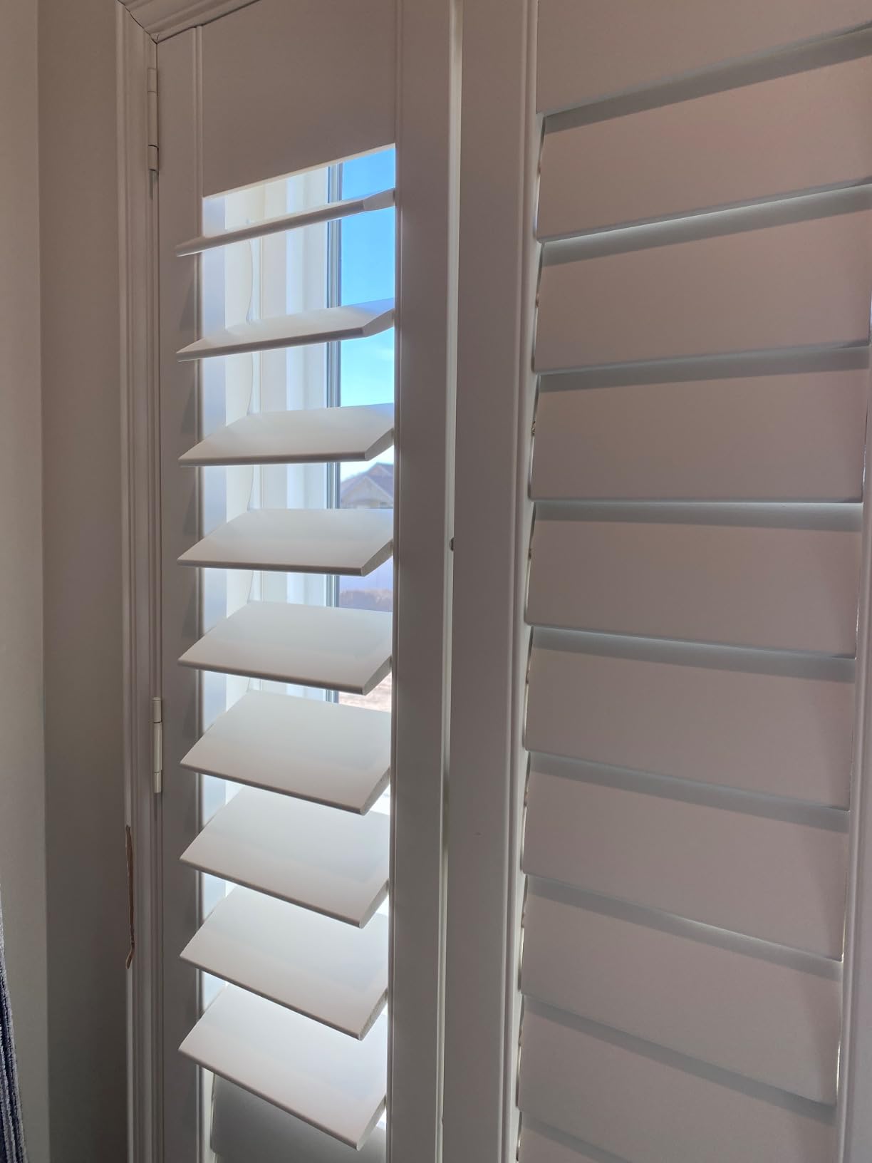 SHUTTER WORKS Wood Plantation Shutters for Interior Windows | Painted Wood Shutters | Shades of White & Gray | Fully Customizable customer photo 2