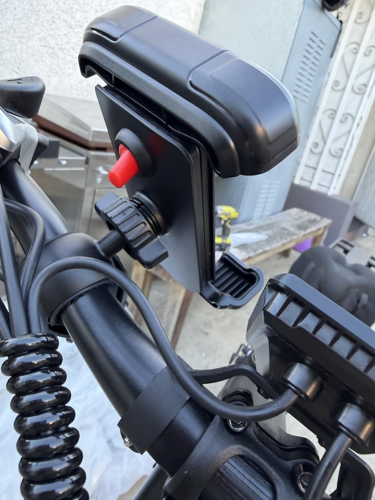 LISEN Bike Phone Holder, [Super Easy Install] Motorcycle Phone Mount Ebike Accessories Bicycle Handlebar Holder Mount Gift for Adults Kids Mountain Bike Gear Accessories for iPhone Samsung Pixel customer photo 2