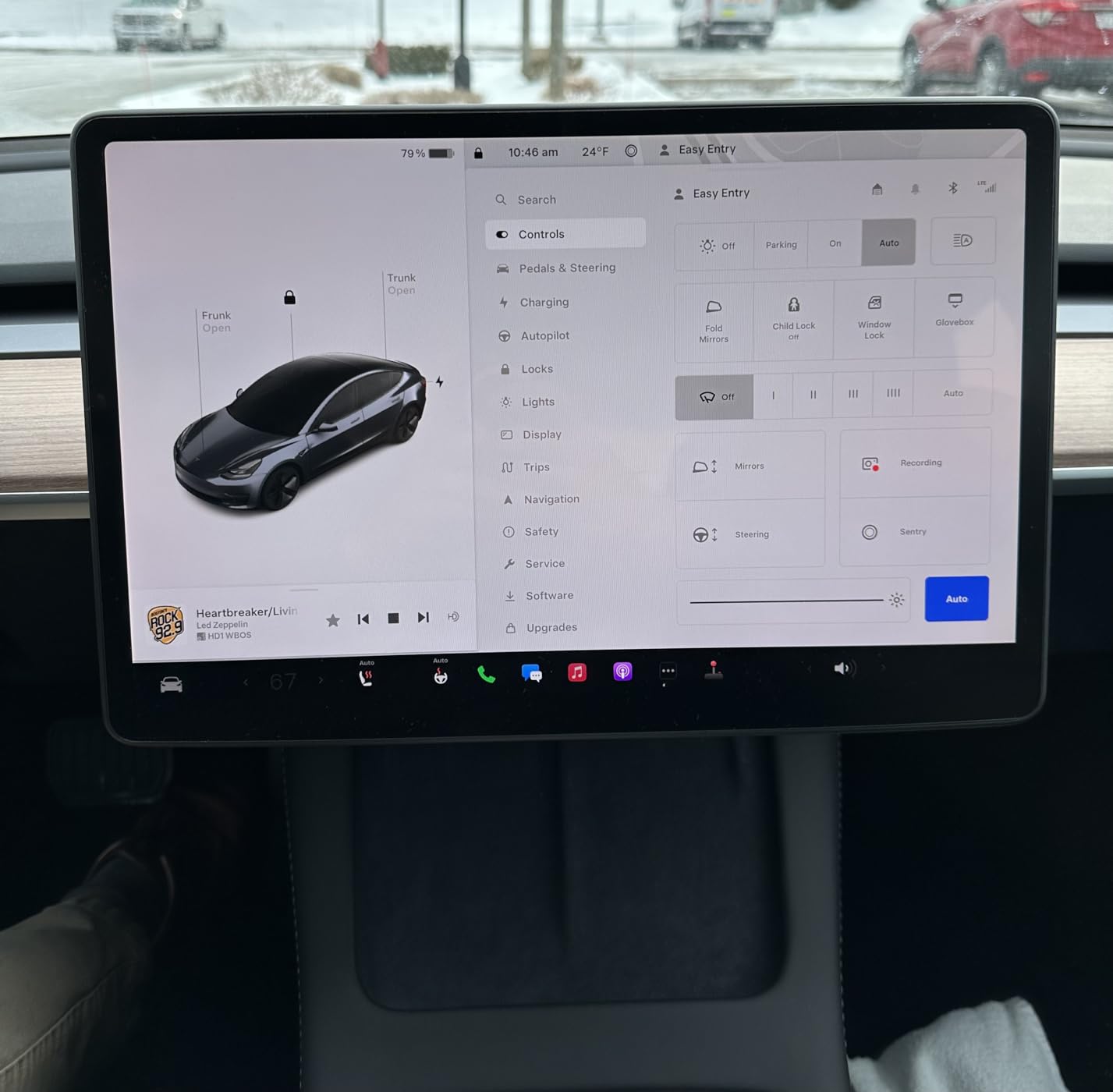 ESR Tempered Glass Screen Protector for Tesla Model Y (2025-2020), Tesla Model 3 (2023-2017), 15'' Touchscreen Protector, 9H Glass Matte Film Accessories with Alignment Kit, Anti Glare, Bubble Free customer photo 1