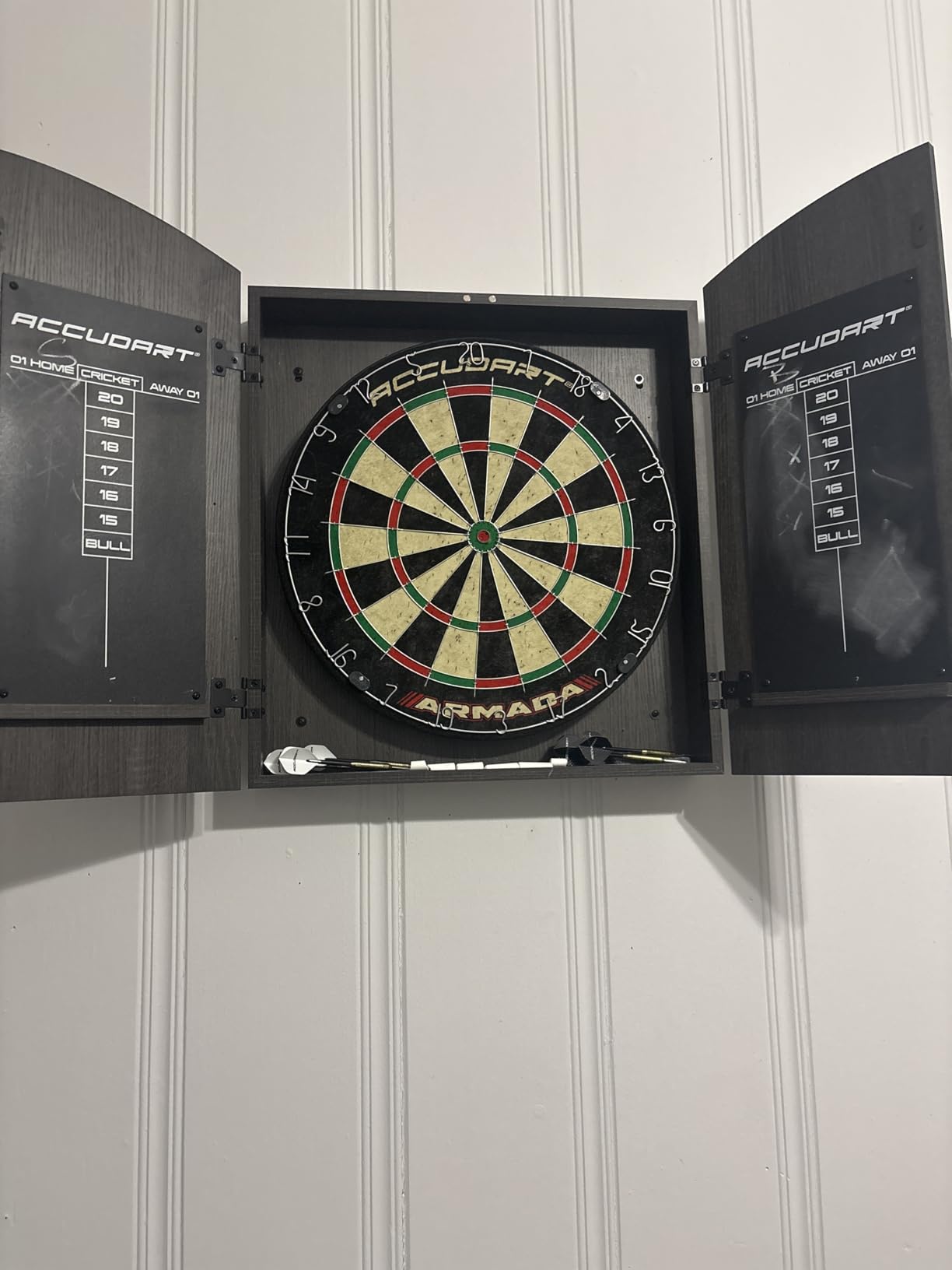 Accudart Armada Bristle Dartboard Cabinet Set - Official Size 18