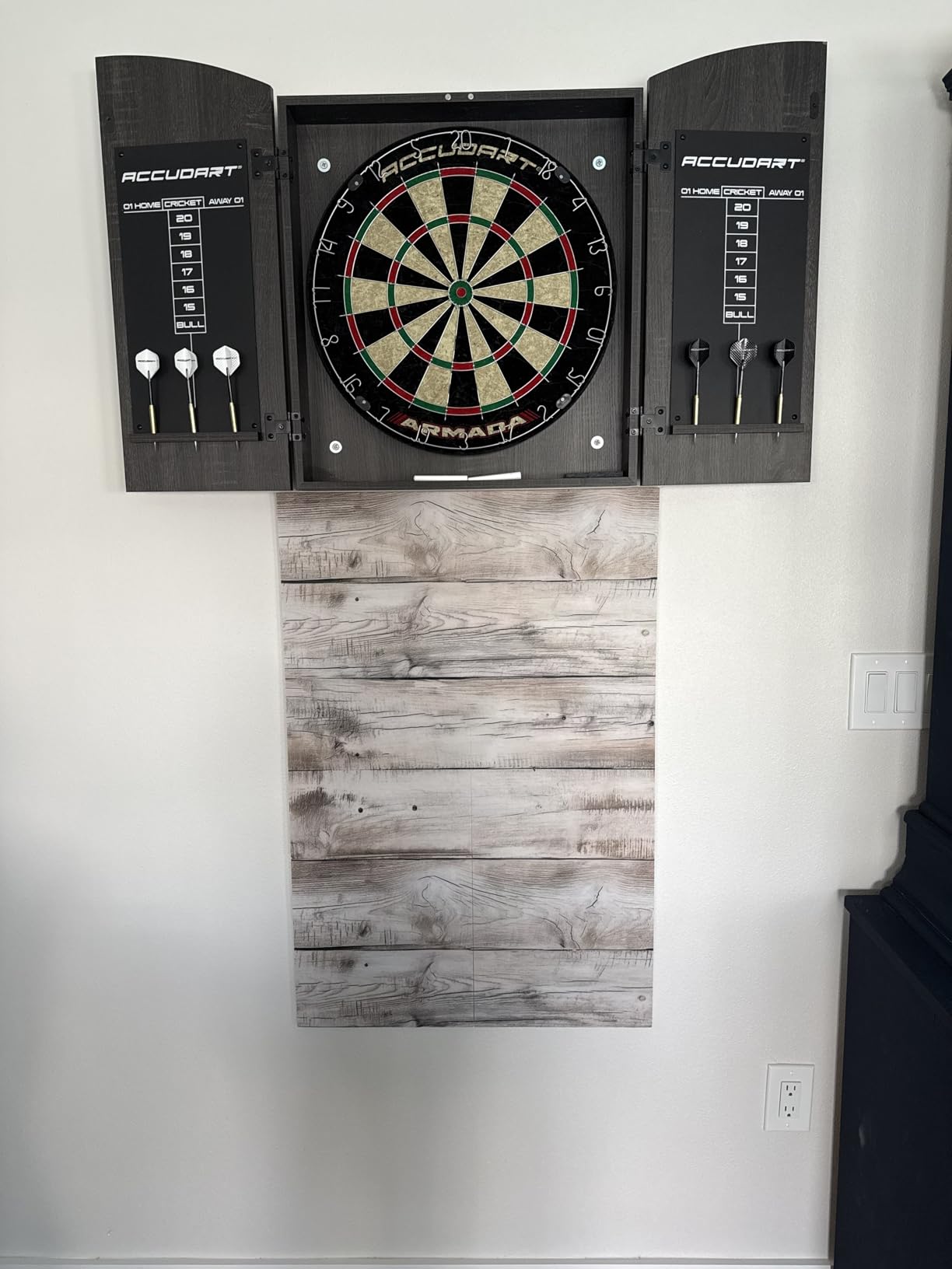 Accudart Armada Bristle Dartboard Cabinet Set - Official Size 18